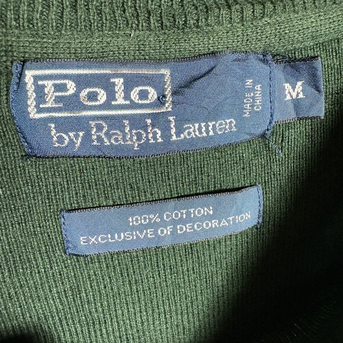 Polo Ralph Lauren Vintage 90s Polo Ralph Lauren Olive Green Cardigan Sweater Size US L / EU 52-54 / 3 - 5 Thumbnail