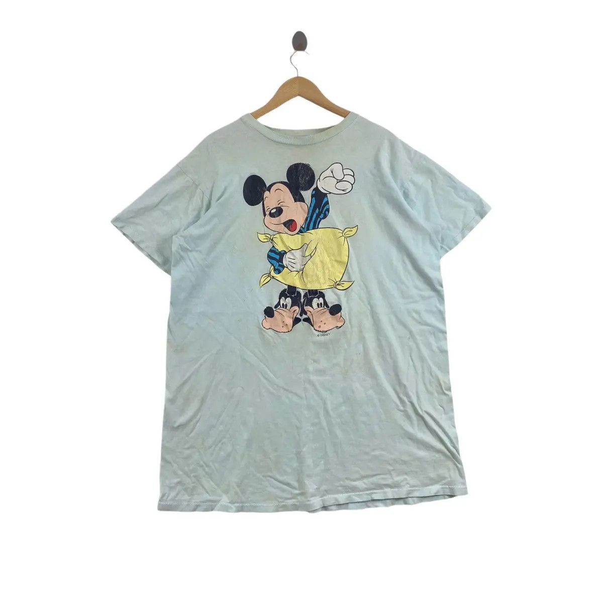 Vintage 90’ MICKEY MOUSE SLEEPY Cartoon Tee Shirt Top Pluto