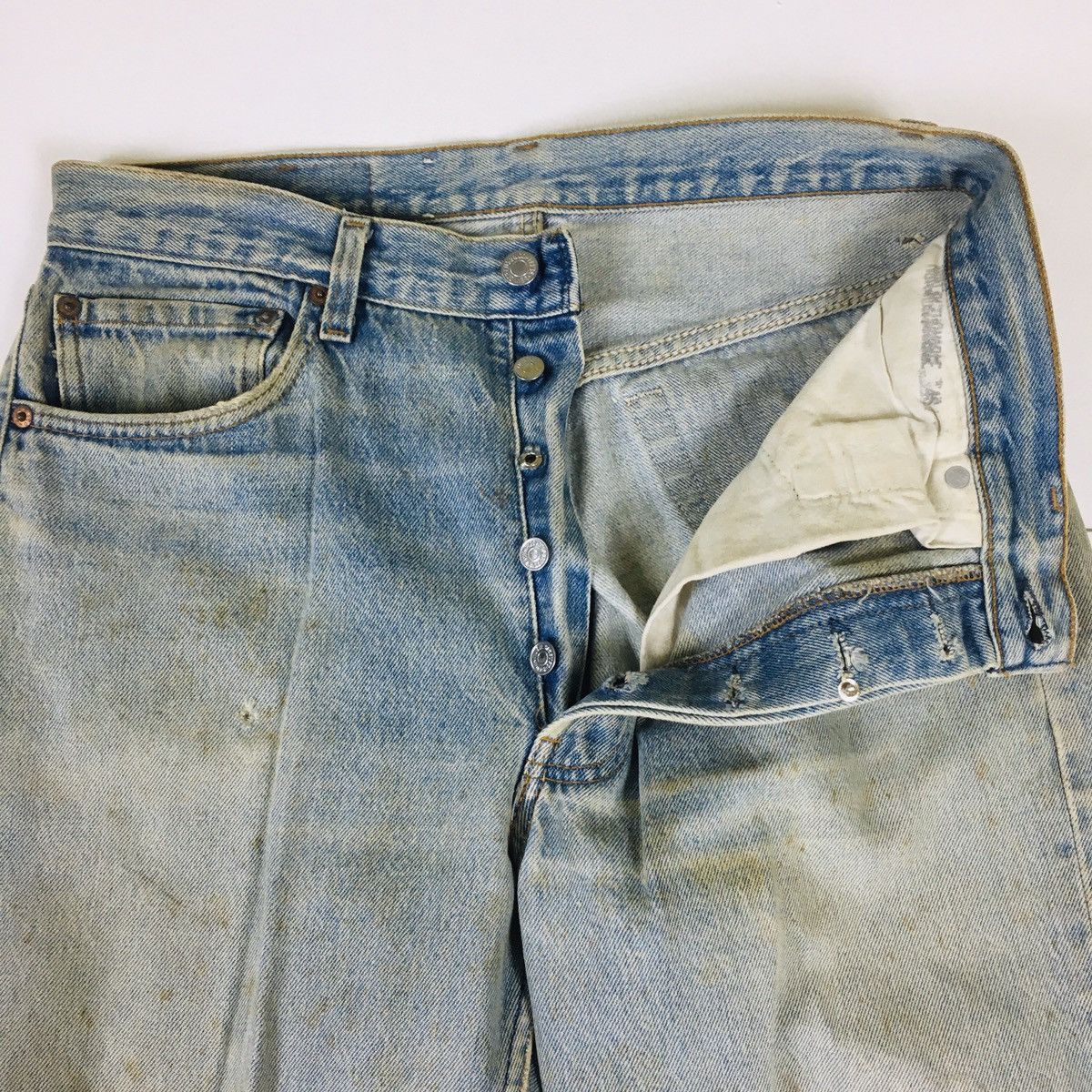 Levi's Vintage Levi’s 501 Distress Made in USA Size US 34 / EU 50 - 10 Thumbnail