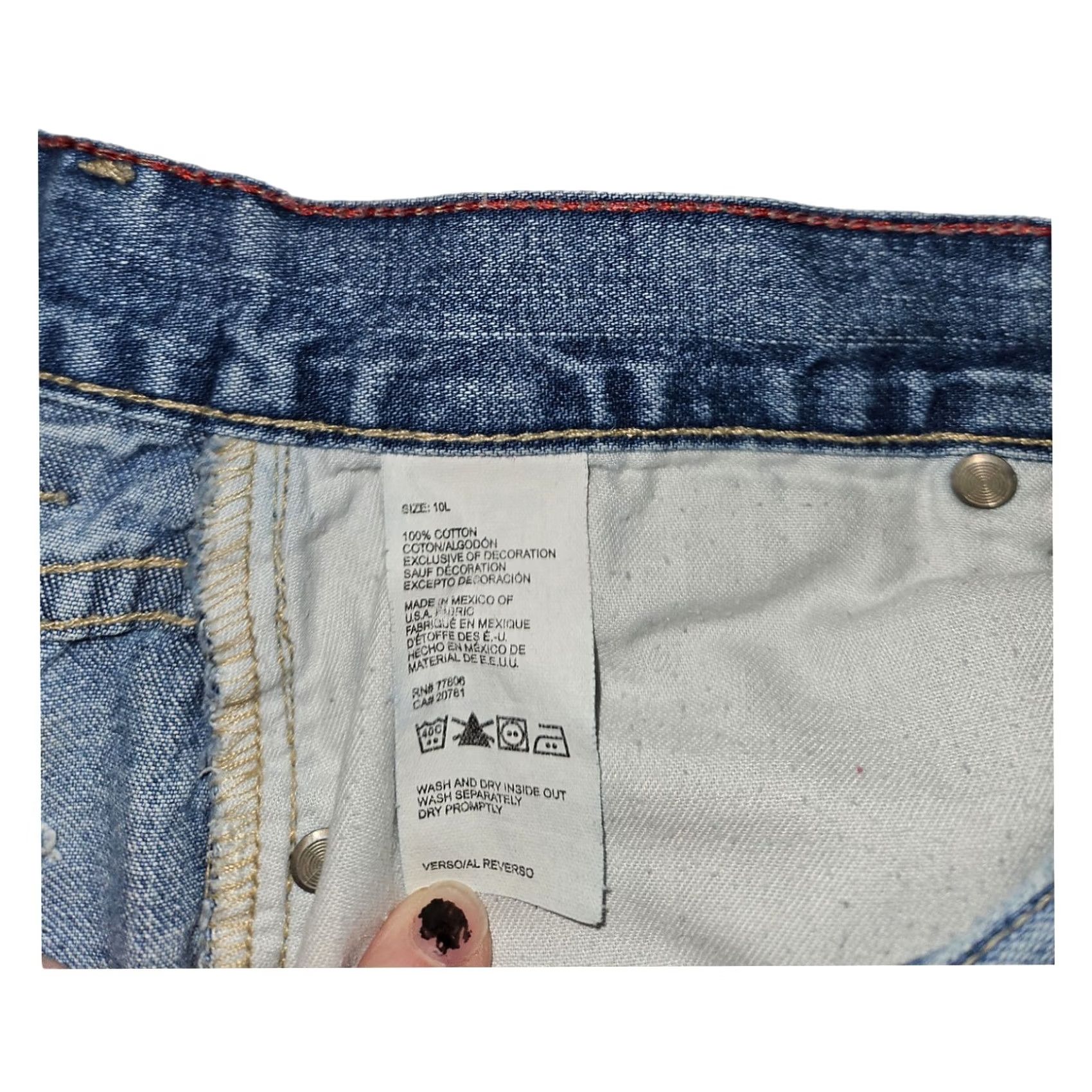 Tommy Hilfiger VINTAGE Tommy Hilfiger Jeans 10L Women’s Classic Straight Denim Blue 5-Pocket Logo Zipper Button Jeans Mens Womens Girls Boys Size 32" / US 10 / IT 46 - 3 Thumbnail