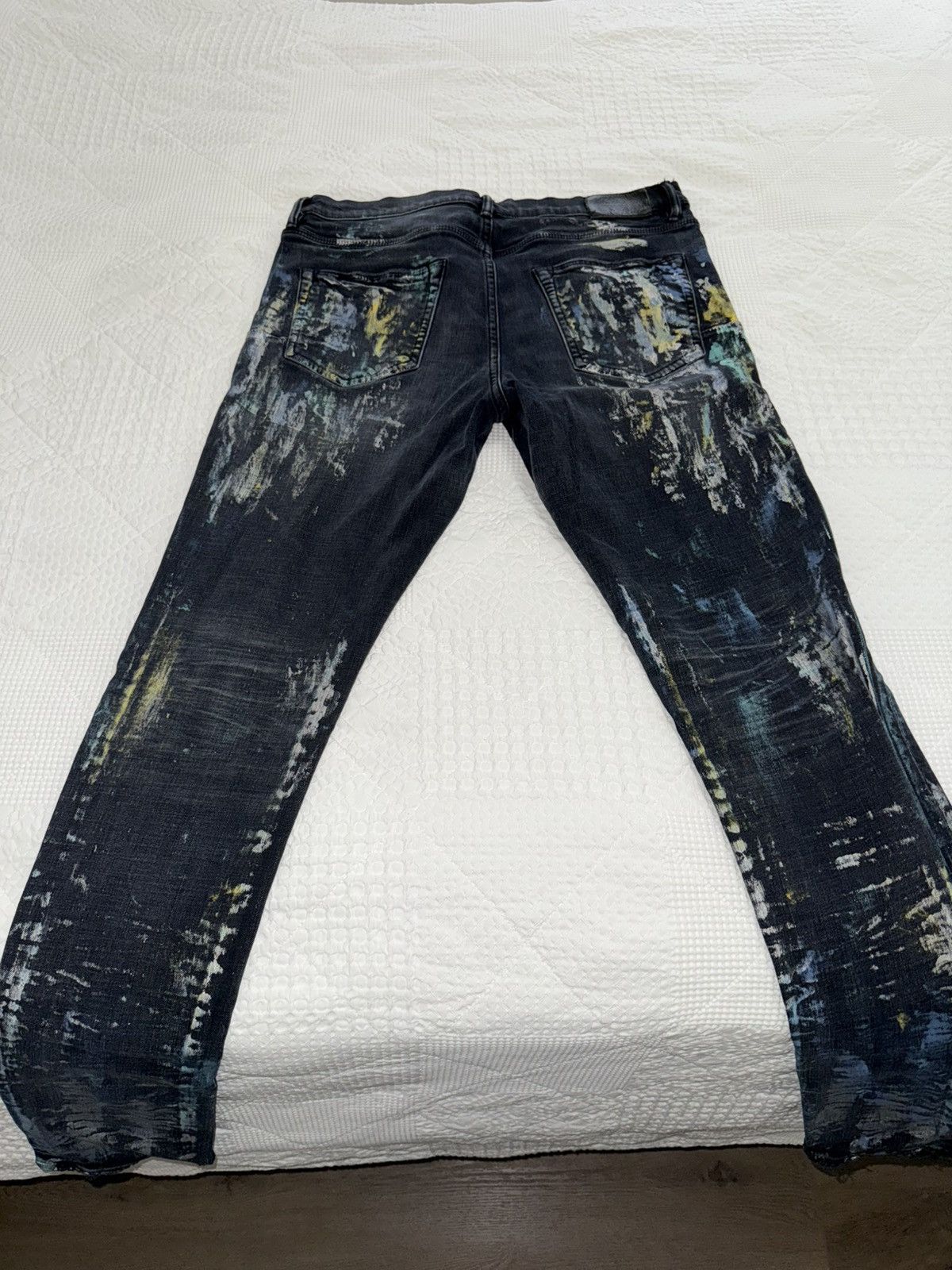 Purple Brand Purple Brand Paint Splatter Skinny Jeans Size US 34 / EU 50 - 2 Thumbnail