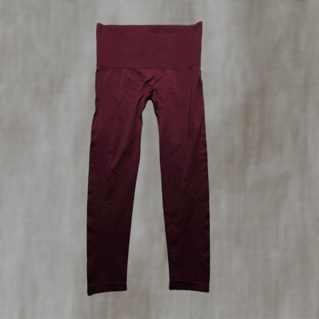Vintage Cato Leggings Women L High Rise Red Nylon Polyester Spandex Activewear Pants Adult Size L - Vintage? No (adjust) Size 36" / US 14 / IT 50 - 1 Thumbnail