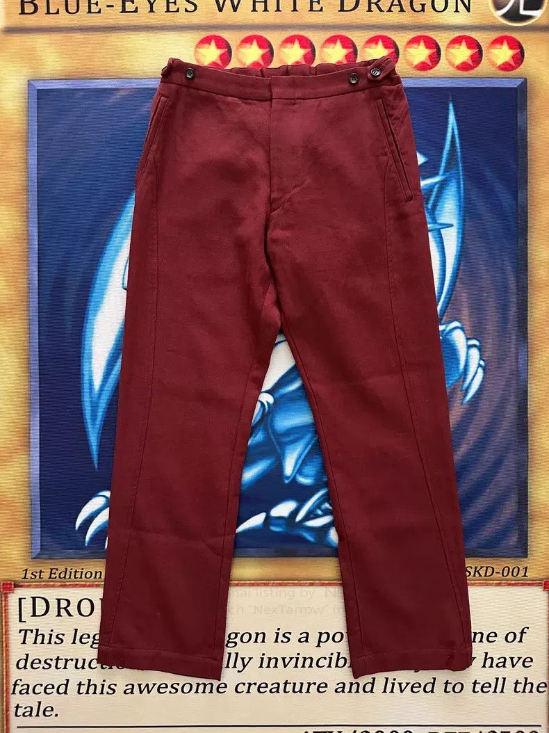 Comme des Garcons Comme Des Garcons size S Burgundy Wool Trousers Size US 27 - 1 Thumbnail