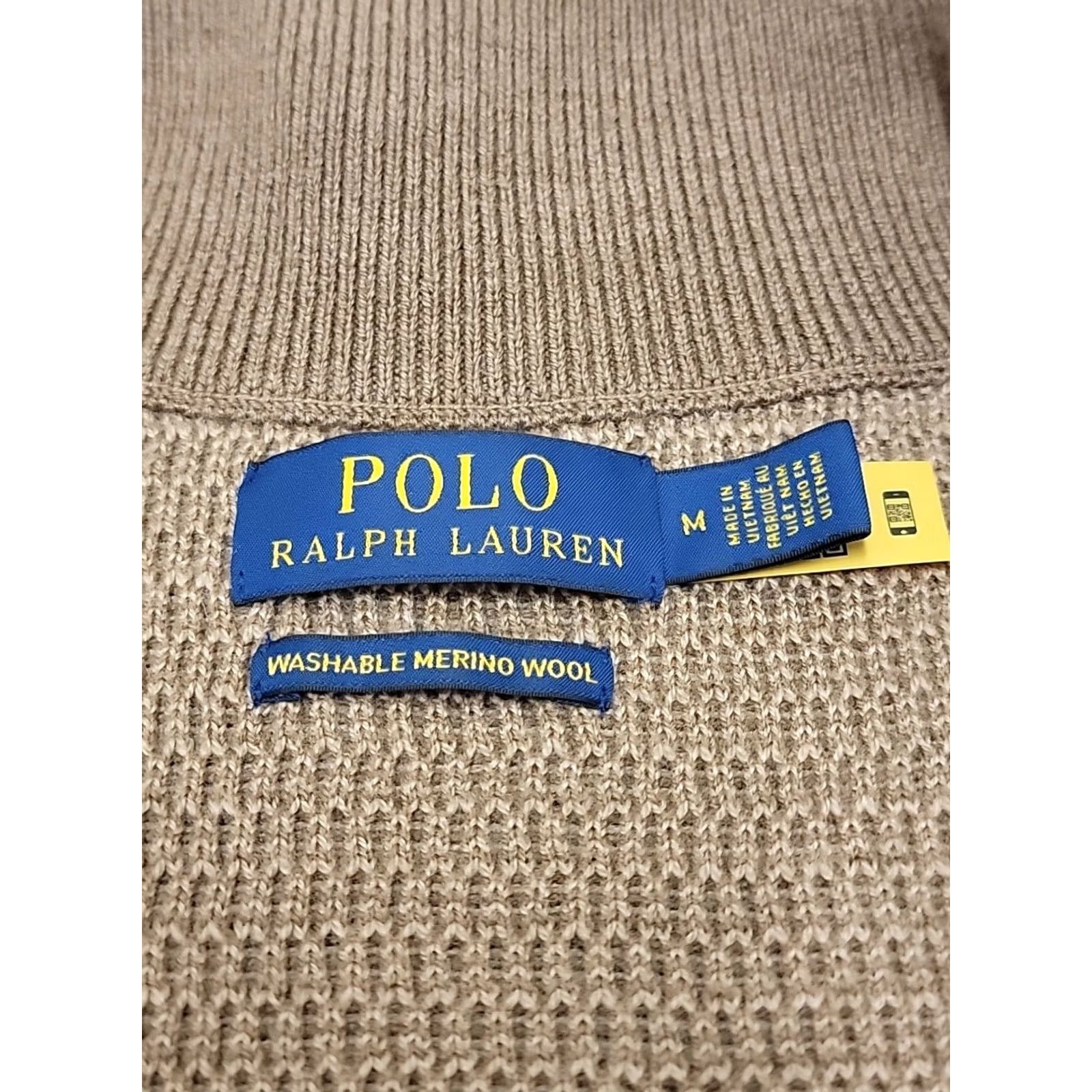 Polo Ralph Lauren Polo Ralph Lauren Sweater 1/4 Zip Mens M Brown Merino Wool Size US M / EU 48-50 / 2 - 7 Thumbnail