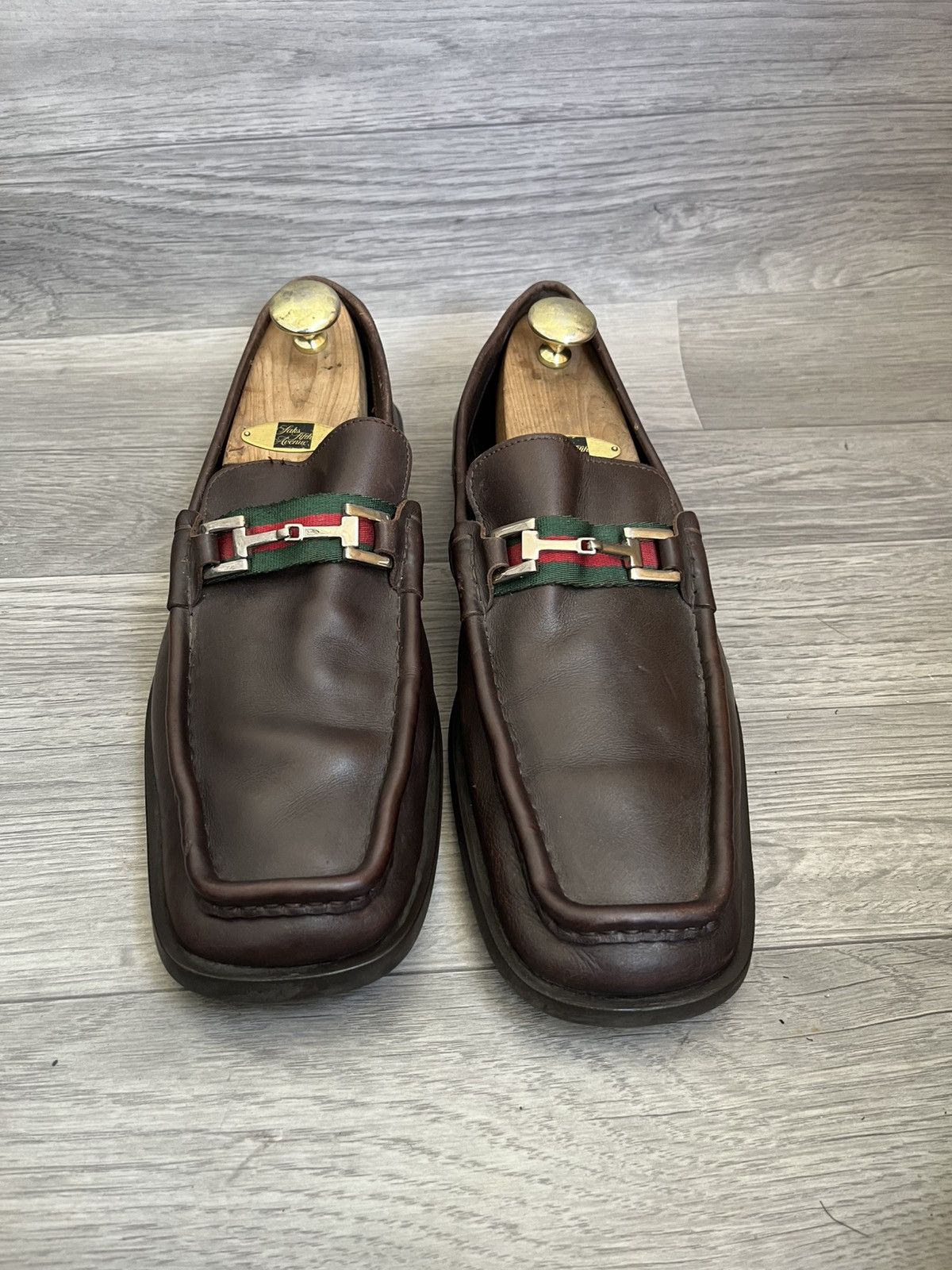 Gucci Gucci horsebit tomford era brown square toe loafers sz 11D Size US 11.5 / EU 44-45 - 3 Thumbnail