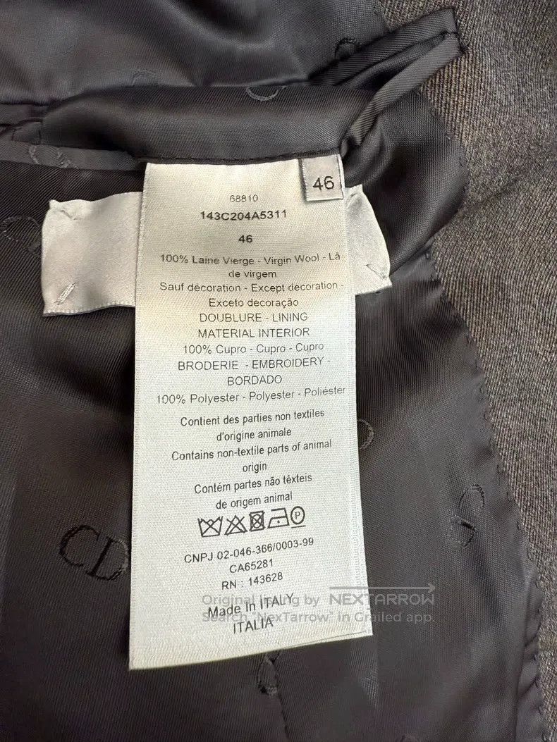Dior Dior Gray woollen jacket Size US S / EU 44-46 / 1 - 5 Thumbnail