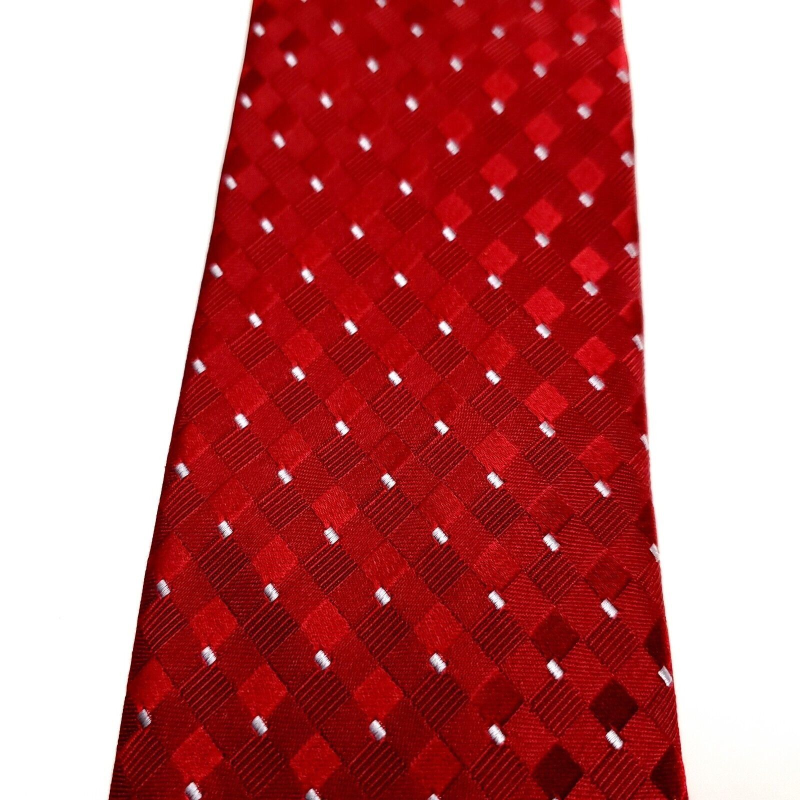 Perry Ellis Perry Ellis Portfolio Silk Tie Woven Skinny Geometric Size ONE SIZE - 2 Thumbnail