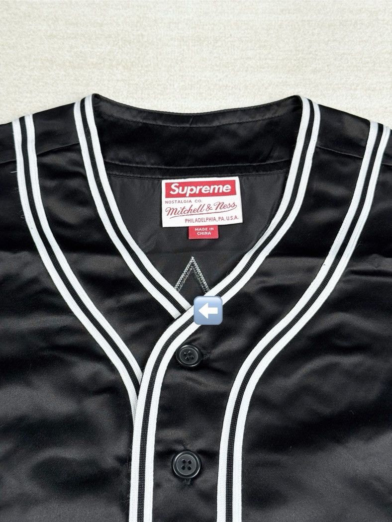Mitchell & Ness × Supreme Satin baseball jersey Size US L / EU 52-54 / 3 - 5 Thumbnail