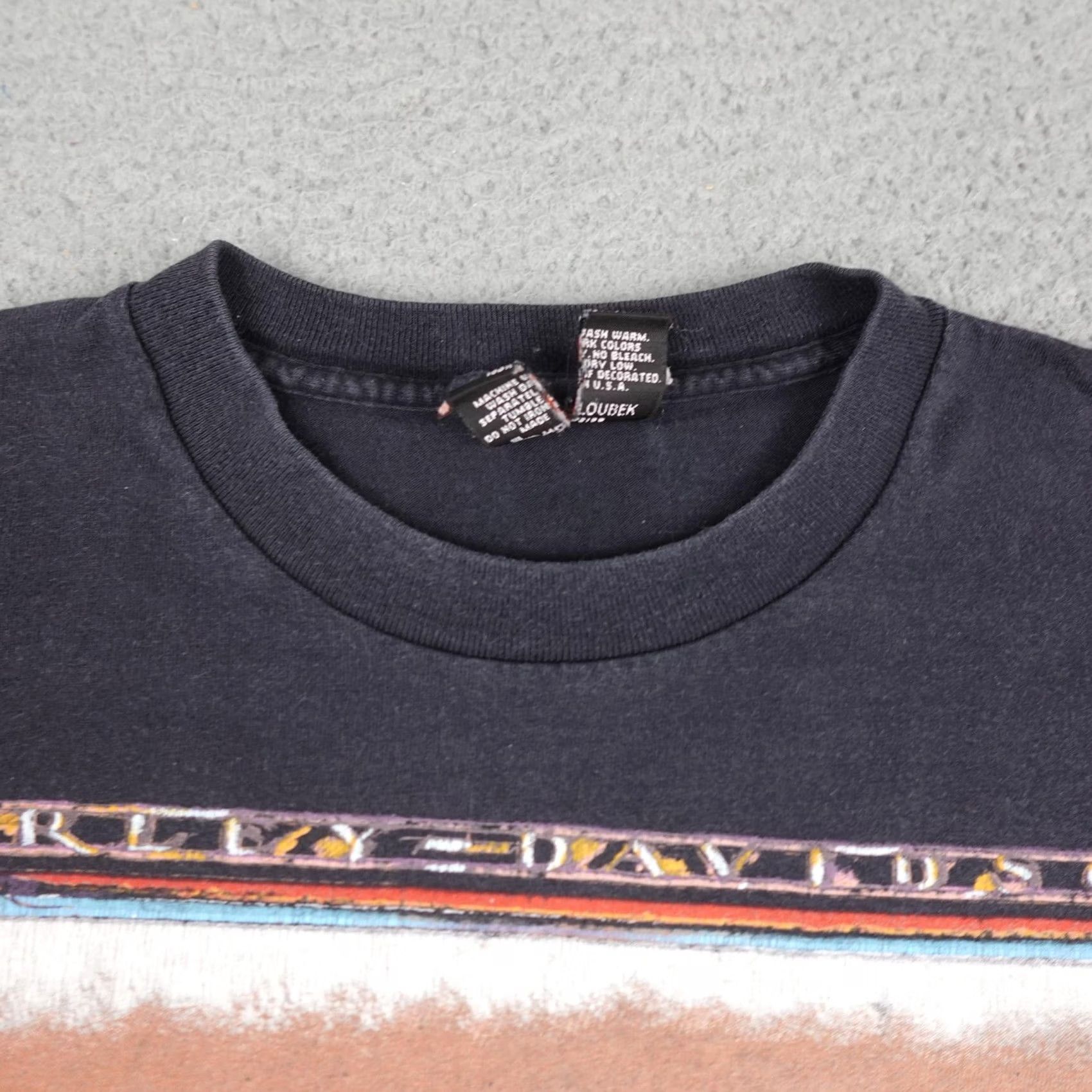 Harley Davidson VINTAGE Harley-Davidson Shirt Mens XL Black 90s Dead Graphic Print Crew Neck Short Sleeve T-Shirt US Made Size US XL / EU 56 / 4 - 6 Thumbnail