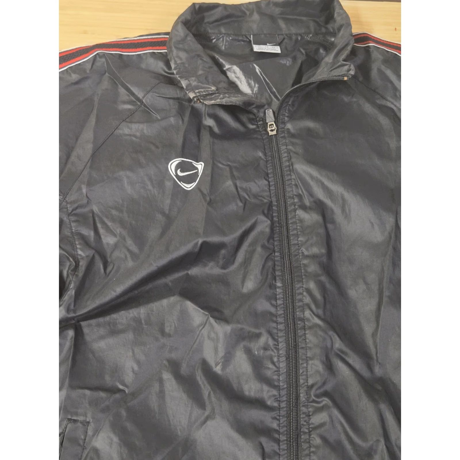 Nike Nike Jacket Mens XL Black Full Zip Windbreaker Track Stripe Sleeve Athletic Size US XL / EU 56 / 4 - 4 Thumbnail