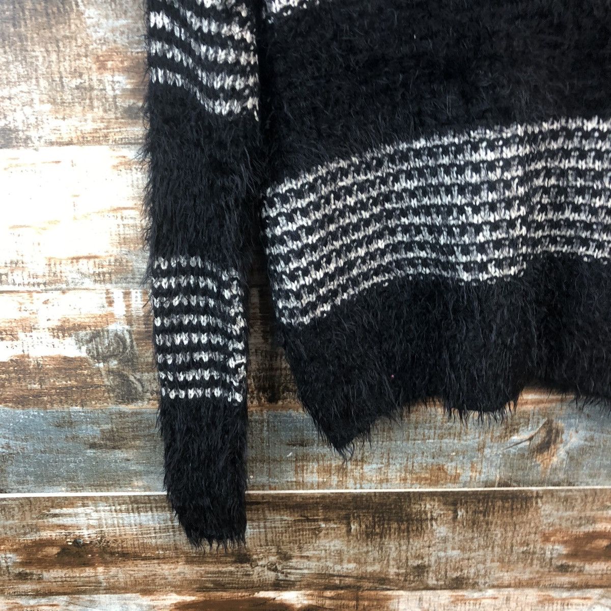 Japanese Brand DL Forever 21 Stripe Black Knitwear #C397 Size S / US 4 / IT 40 - 15 Thumbnail