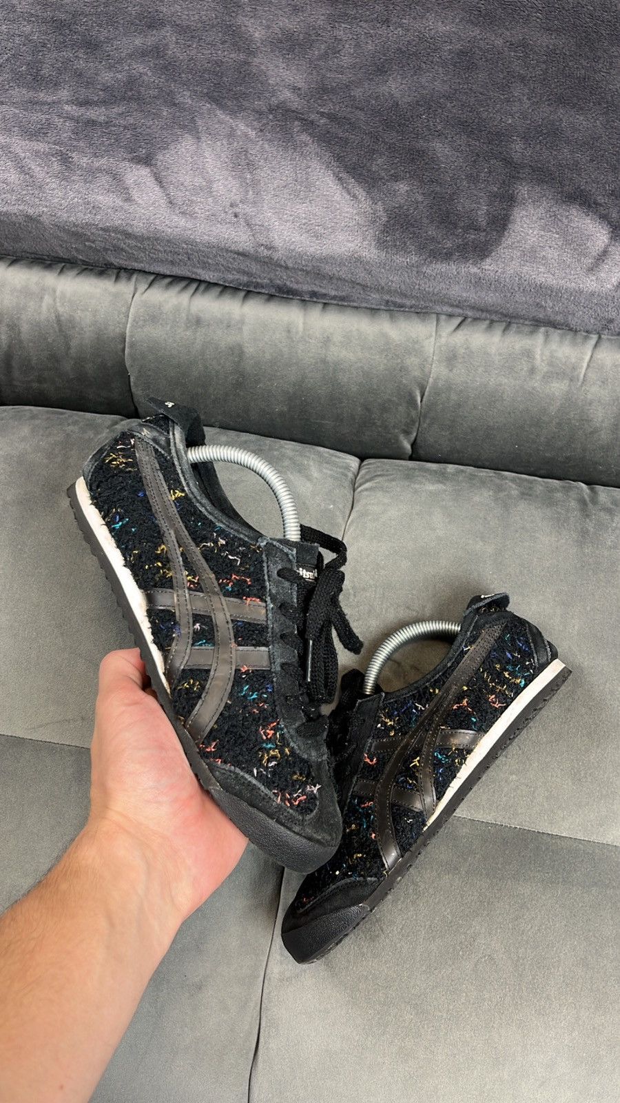 Asics × Japanese Brand × Onitsuka Tiger Hype Asics Woolen Onitsuka Tiger y2k shoes Size US 5 / IT 35 - 2 Thumbnail