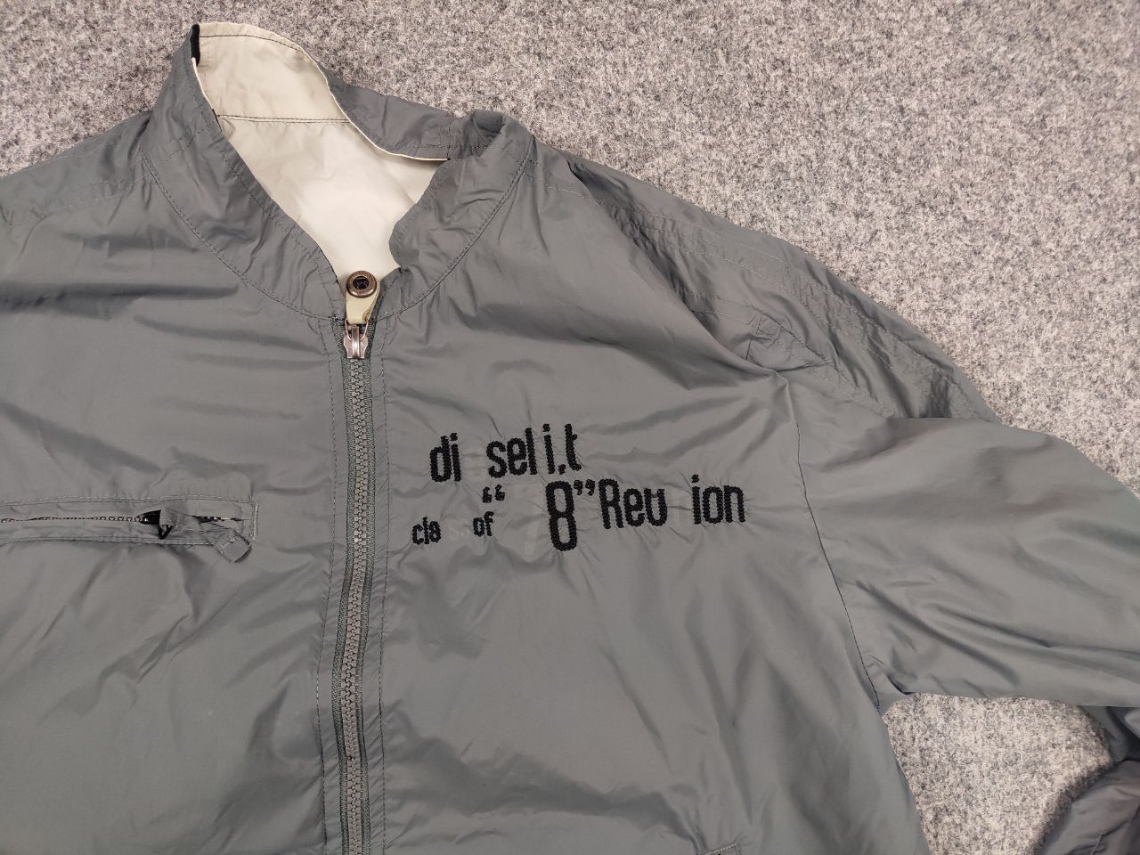 Diesel Vintage Y2K Diesel industry Logo Reversible Bomber Jacket Size US L / EU 52-54 / 3 - 14 Thumbnail