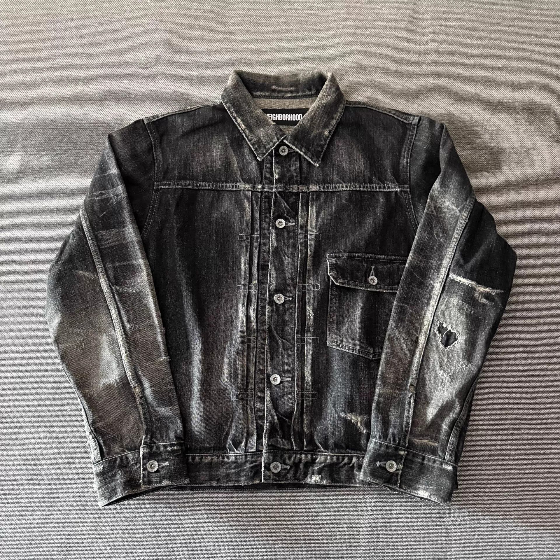 Neighborhood Neighborhood 21ss Stockman Black Washed Denim Jacket L Size US L / EU 52-54 / 3 - 1 Thumbnail