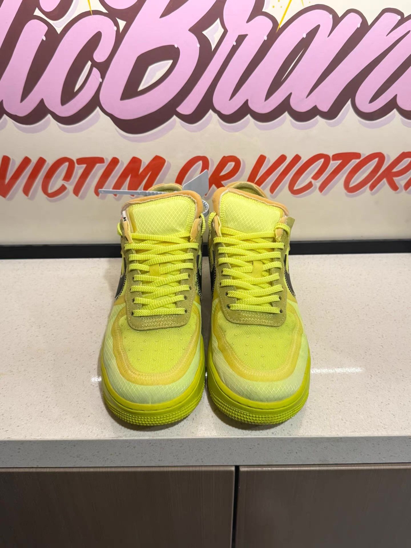 Nike OFF-WHITE x Nike Air Force 1 Part 2 Volt「THE TEN」 Ｑ20 Size US 8 / EU 41 - 7 Thumbnail