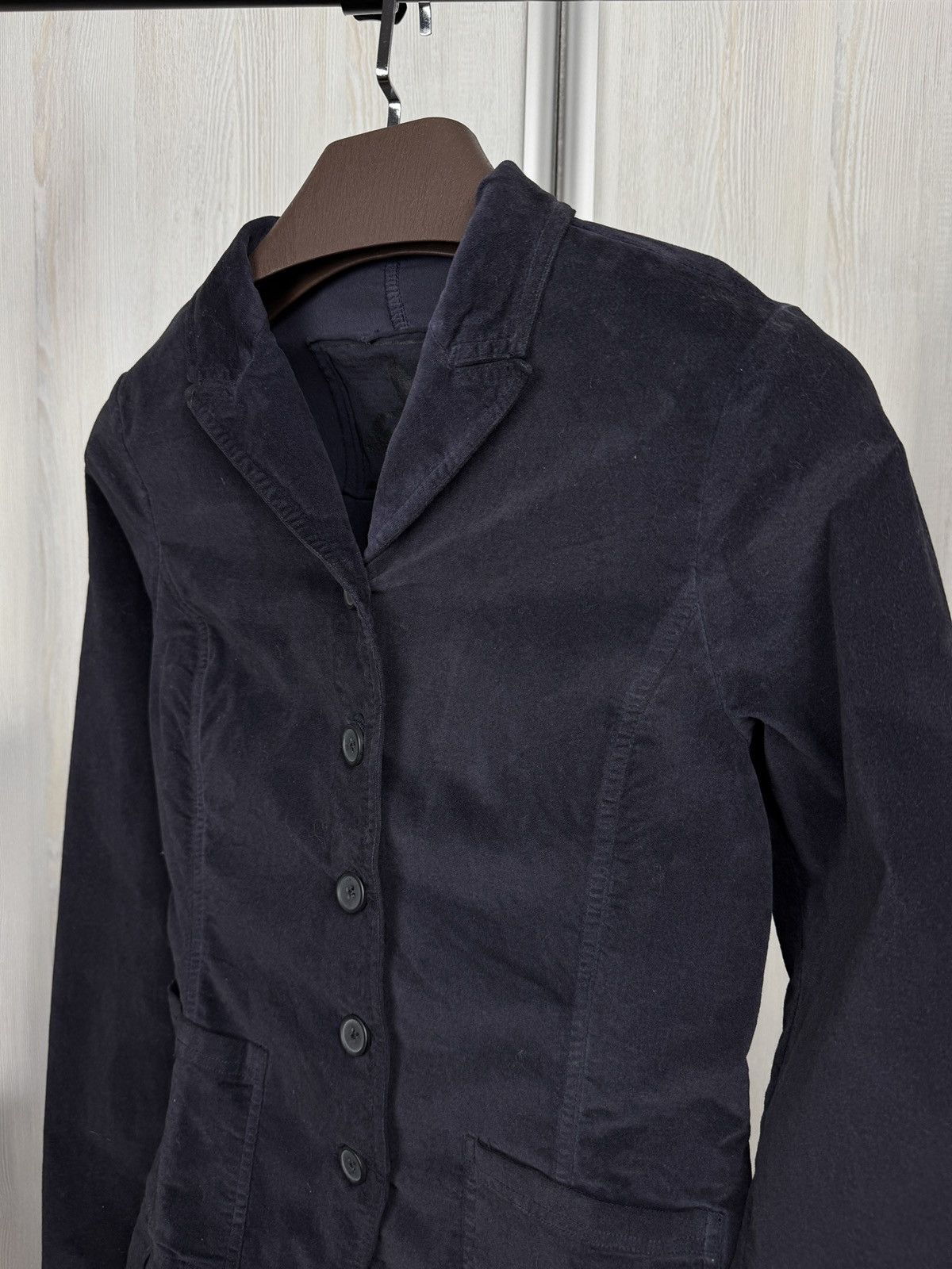 Rundholz Rundholz Black Label navy blue velour velvet blazer Size XS / US 0-2 / IT 36-38 - 4 Thumbnail
