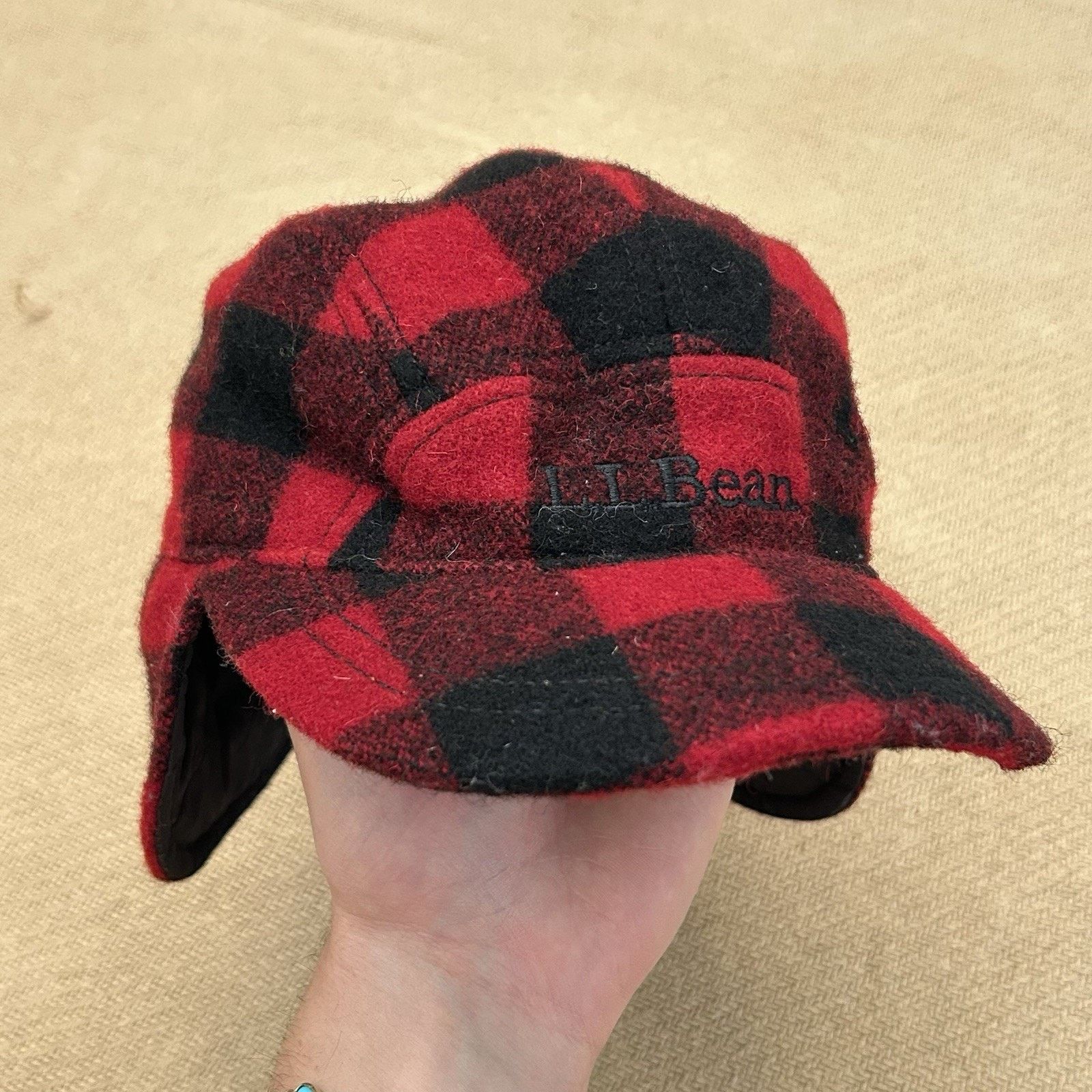 L.L. Bean Buffalo Plaid Wool Hunting Trapper Ear Flap Hat Small Size ONE SIZE - 1 Thumbnail