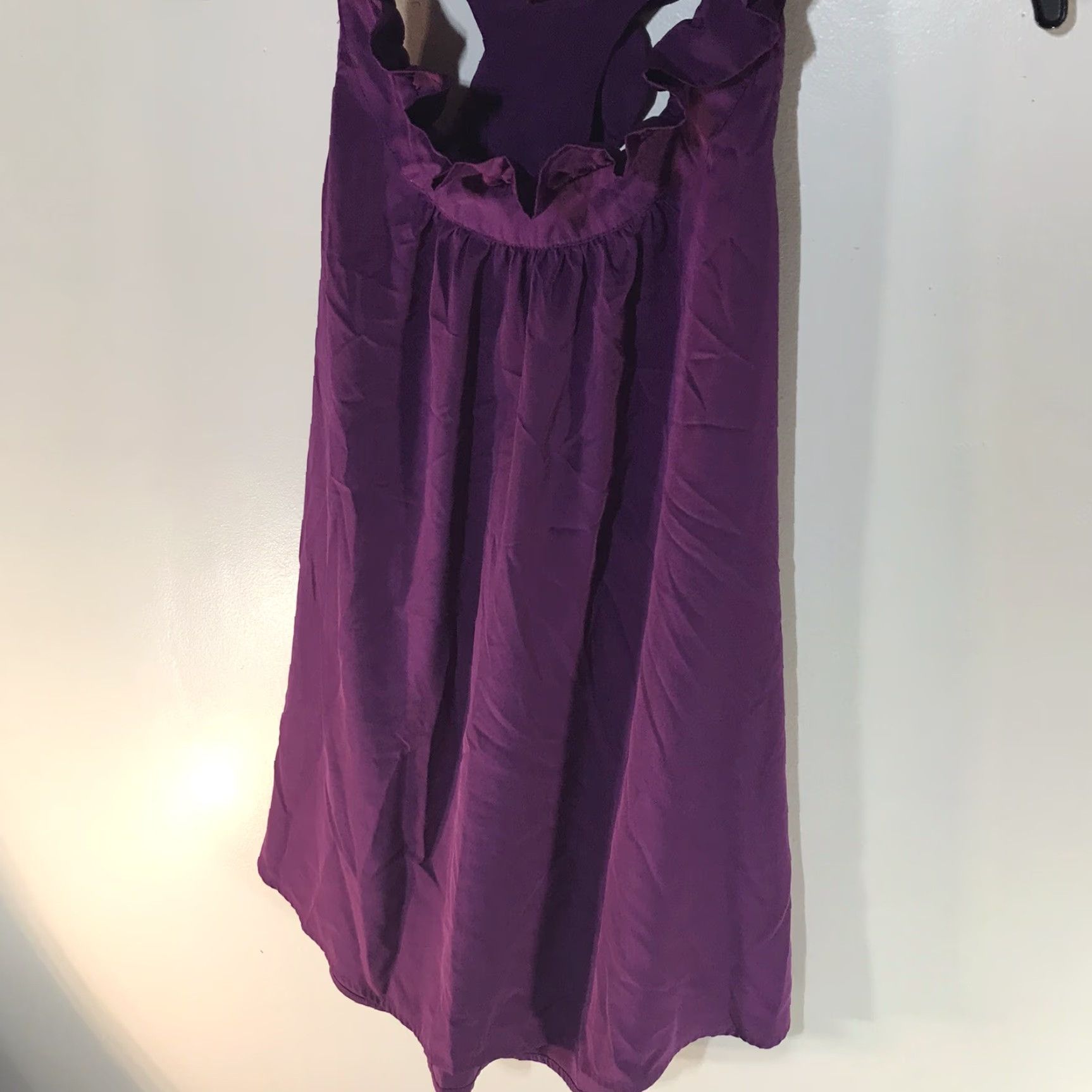 Vintage Elle Purple Ruffled Sleeveless X-Soft Racerback Tunic Top Womens Size M Size M / US 6-8 / IT 42-44 - 3 Thumbnail