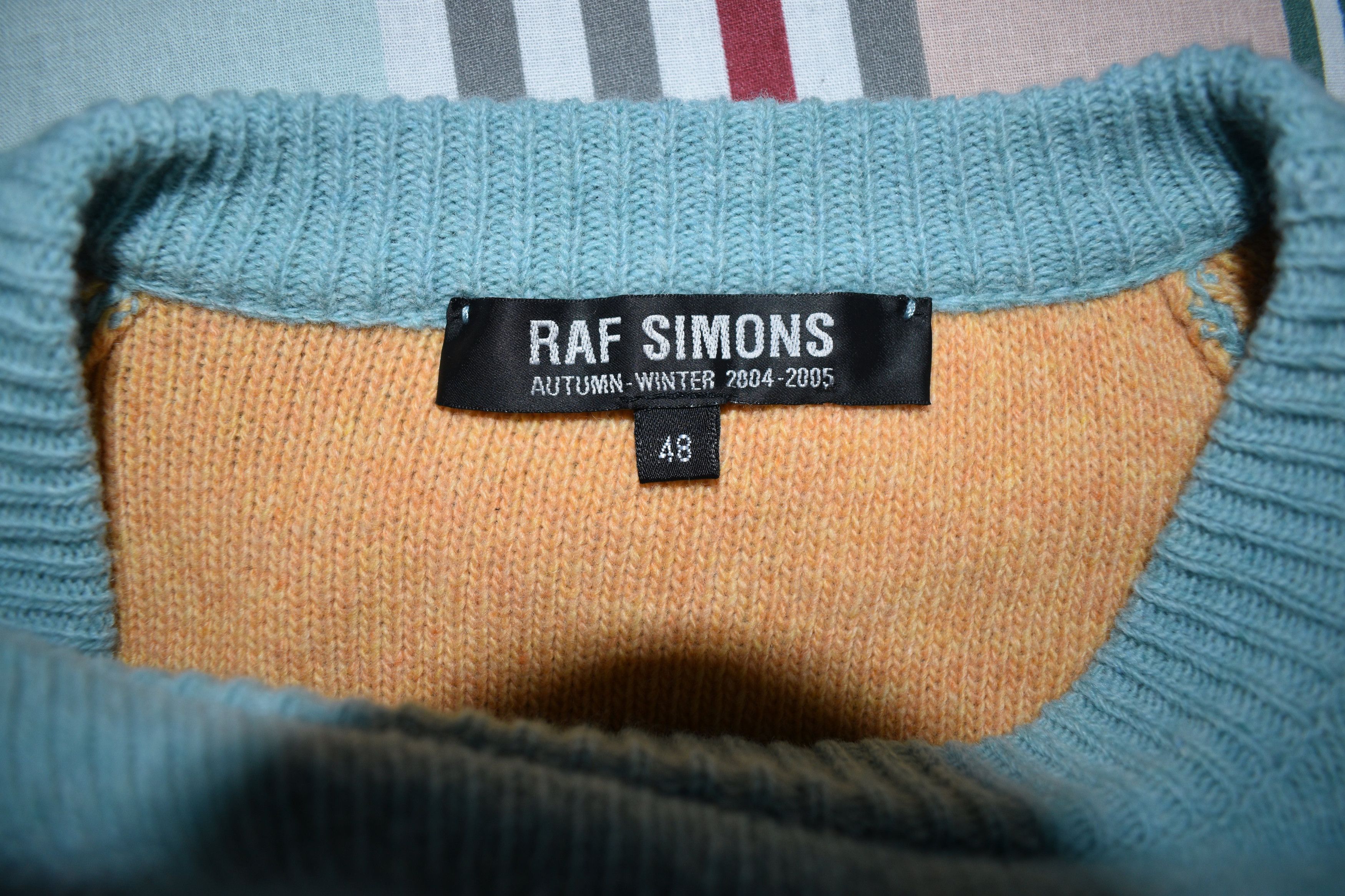 Raf Simons Raf Simons AW04/05 Waves Exiles Everywhere We Go Knit Mint Size US M / EU 48-50 / 2 - 5 Thumbnail