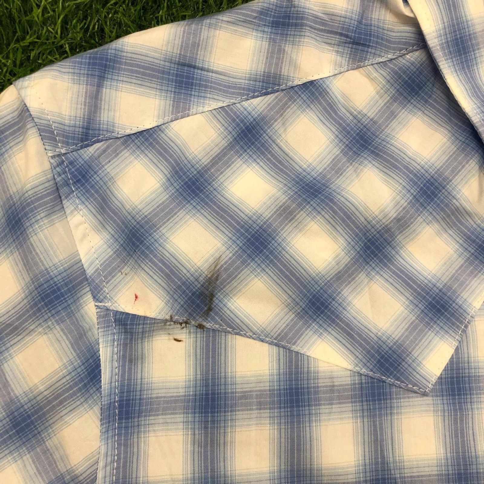 Wrangler Wrangler Plaid Button Front Pocket Work/Utility/Fishing Polo Size US XXL / EU 58 / 5 - 5 Thumbnail