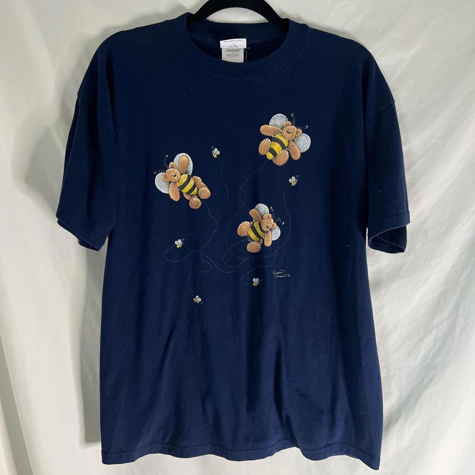Jerzees Vintage 90s Jerzees “Teddy Bees” Graphic Tee 🐝💛 Size M / US 6-8 / IT 42-44 - 1 Thumbnail