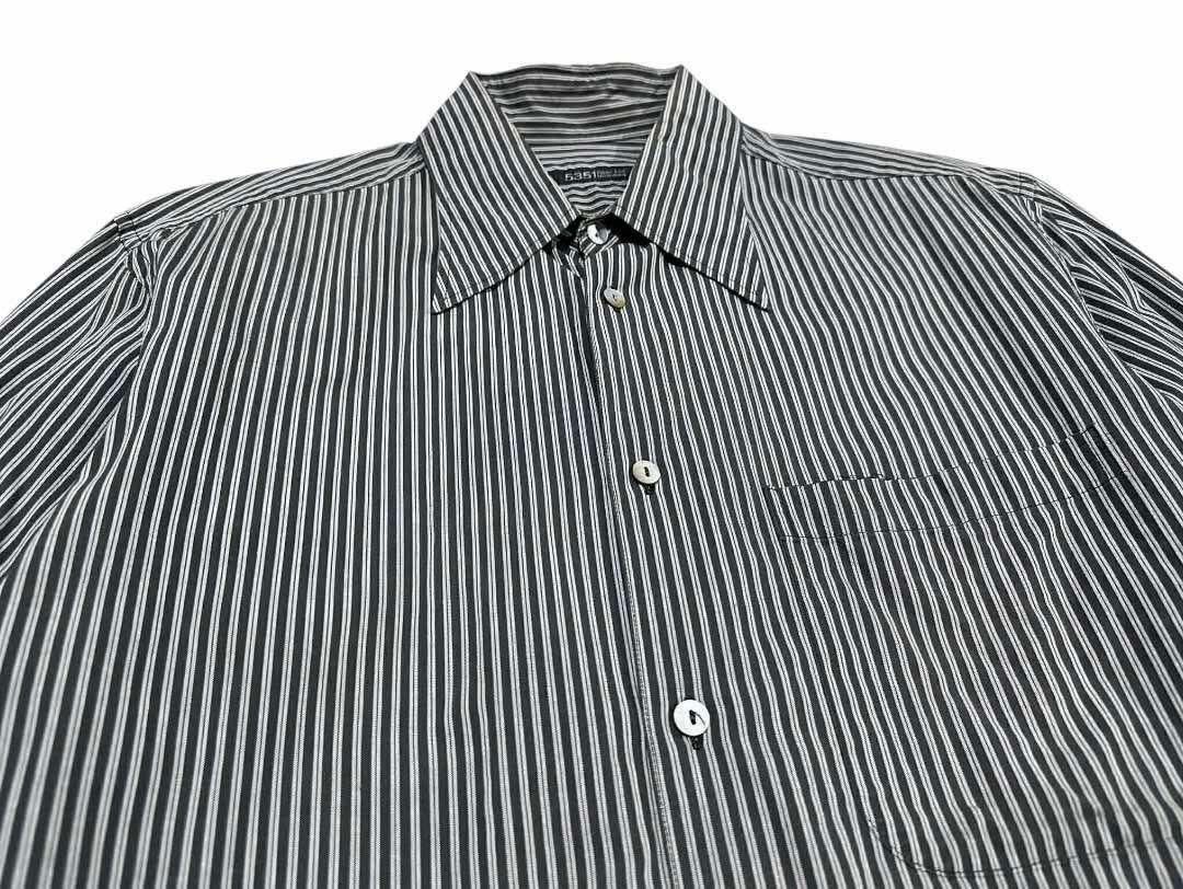 5351 POUR LES HOMMES 🔥Sick Y2K 5351 Pour Les Hommes Striped Shirt French Cuffs Size US L / EU 52-54 / 3 - 5 Thumbnail