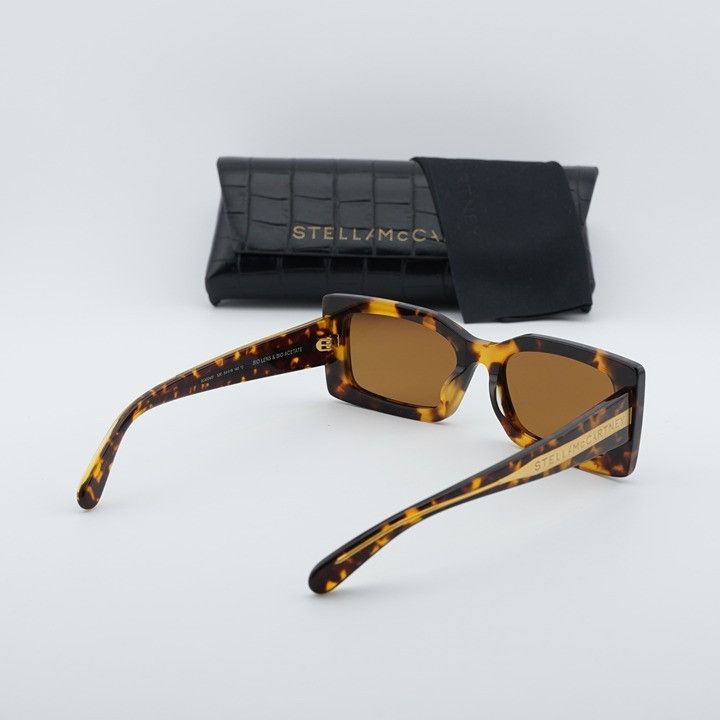 Stella McCartney Stella McCartney SC40065I 53E Sunglasses Havana Rectangle Size ONE SIZE - 10 Thumbnail