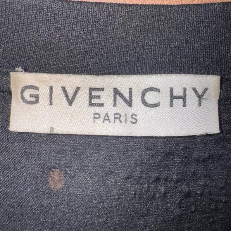 Givenchy Givenchy Black Distressed Short-Sleeve T-Shirt XL Size Size US XL / EU 56 / 4 - 4 Thumbnail