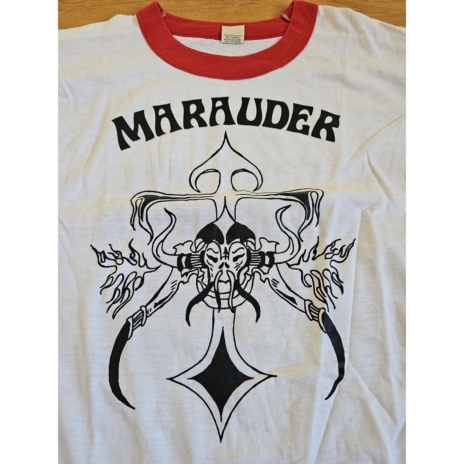 Other Marauder Take No Prisoners 1985 Tour Ringer T-Shirt White M Size US M / EU 48-50 / 2 - 2 Thumbnail