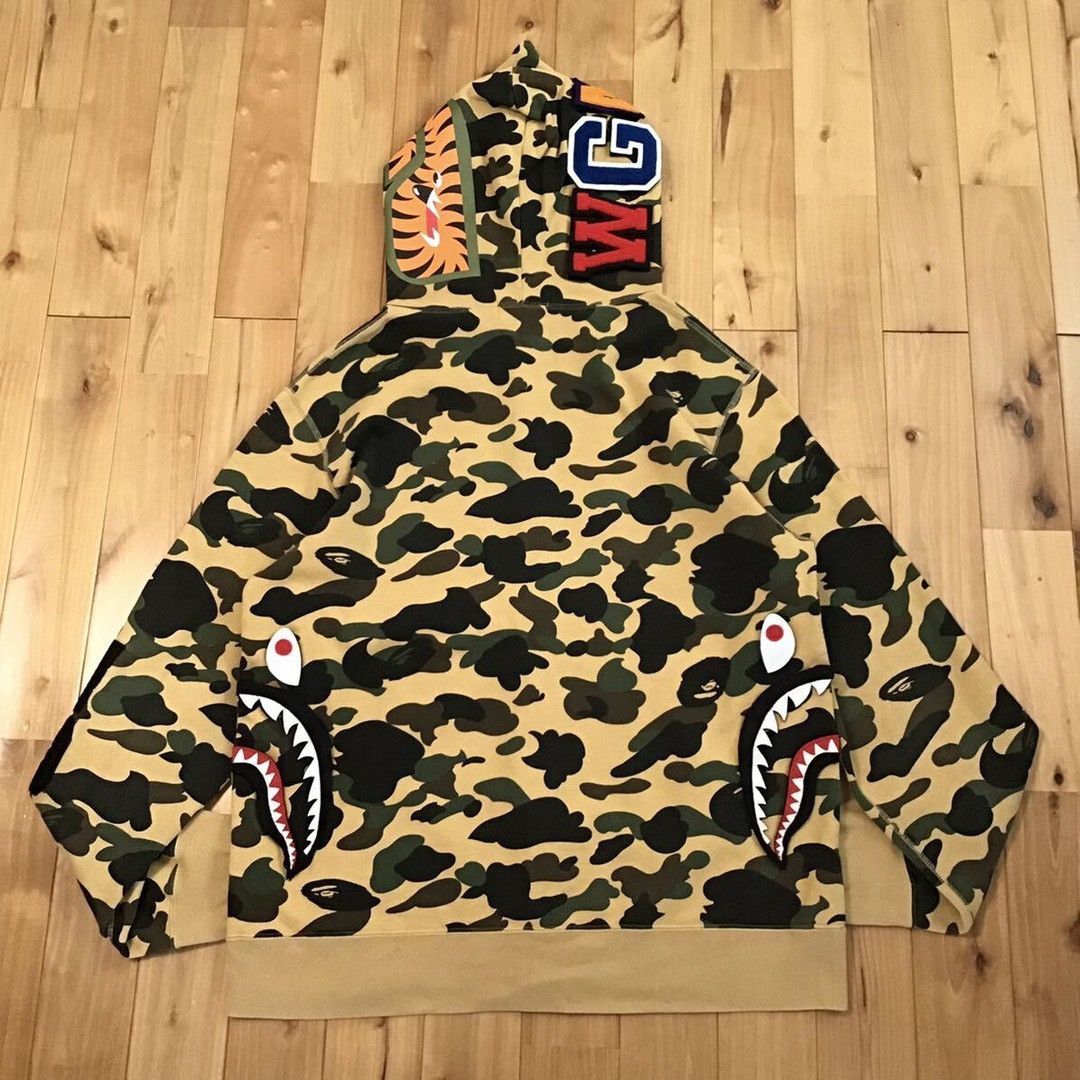 Bape BAPE camo DETACHABLE Shark full zip hoodie a bathing ape Size US XXL / EU 58 / 5 - 3 Thumbnail
