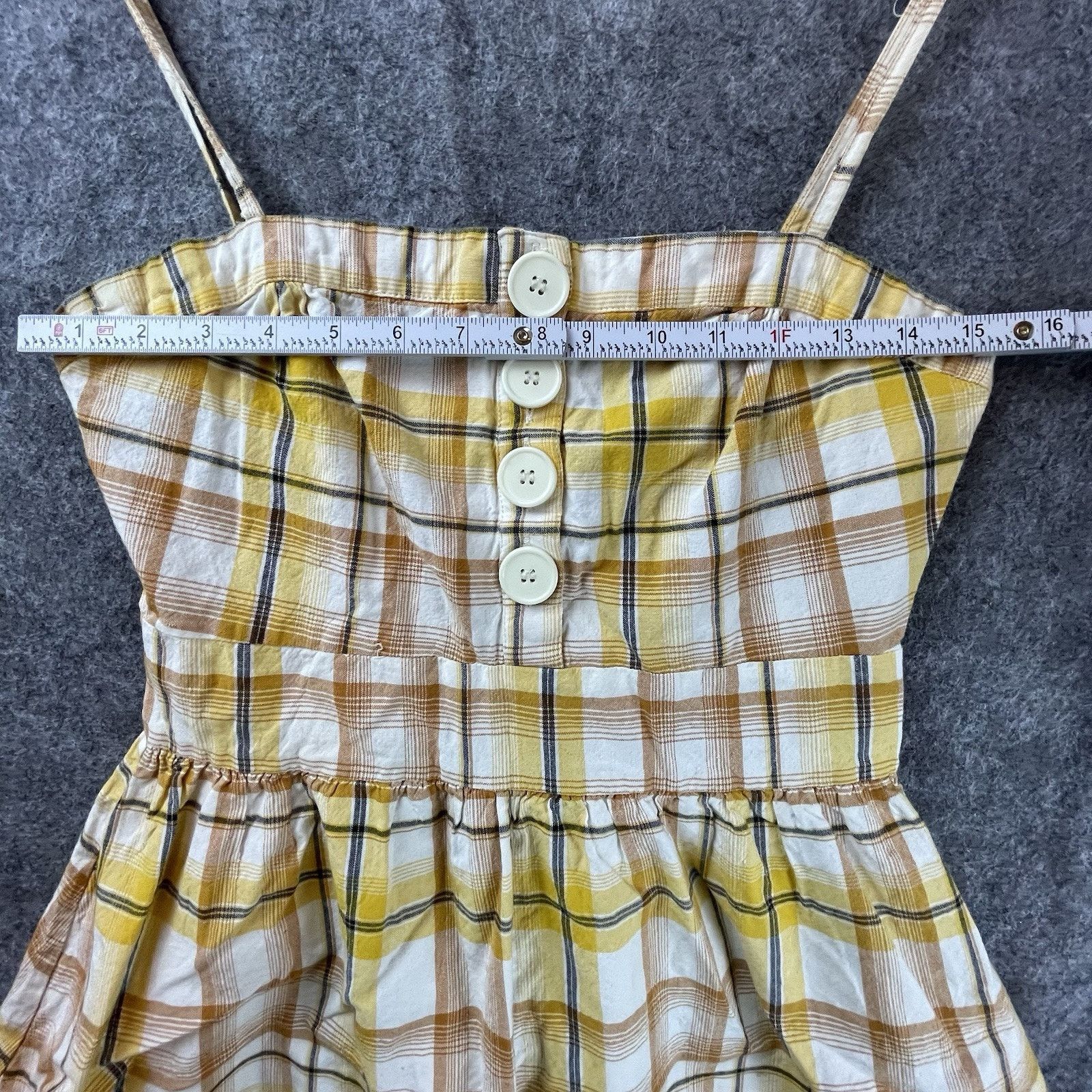 Passport Passport Dress Medium Yellow Plaid Retro Schoolgirl Preppy Size M / US 6-8 / IT 42-44 - 4 Thumbnail