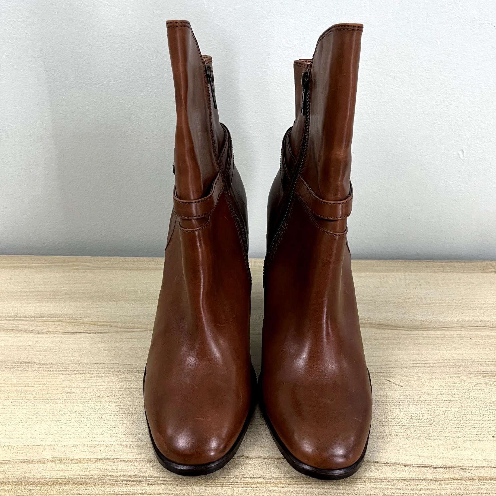 Frye Frye Brown Leather Ankle Booties Womens Size 8.5 High Heel Casual Size US 8.5 / IT 38.5 - 5 Thumbnail