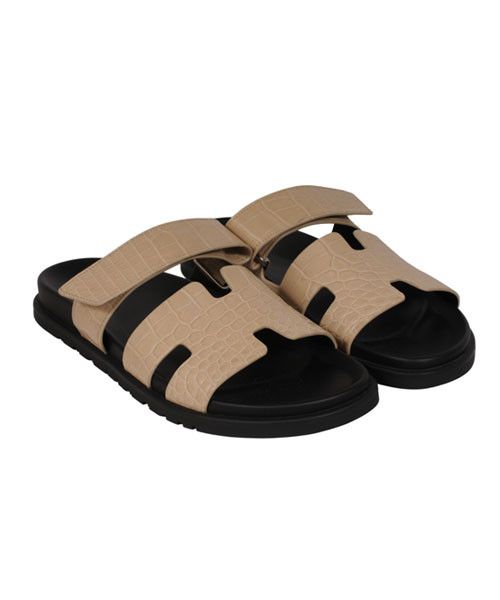 Hermes Chypre Sandals Aligator Crocodile Beton Tan Size US 9 / EU 42 - 1 Thumbnail