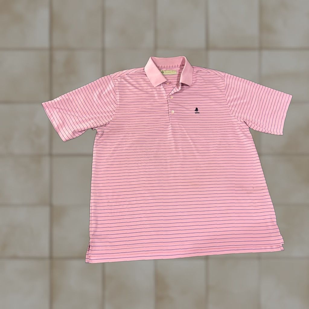 Vintage Donald Ross Polo Shirt Mens L pink Performance Golf Embroidered Logo Size US L / EU 52-54 / 3 - 1 Thumbnail