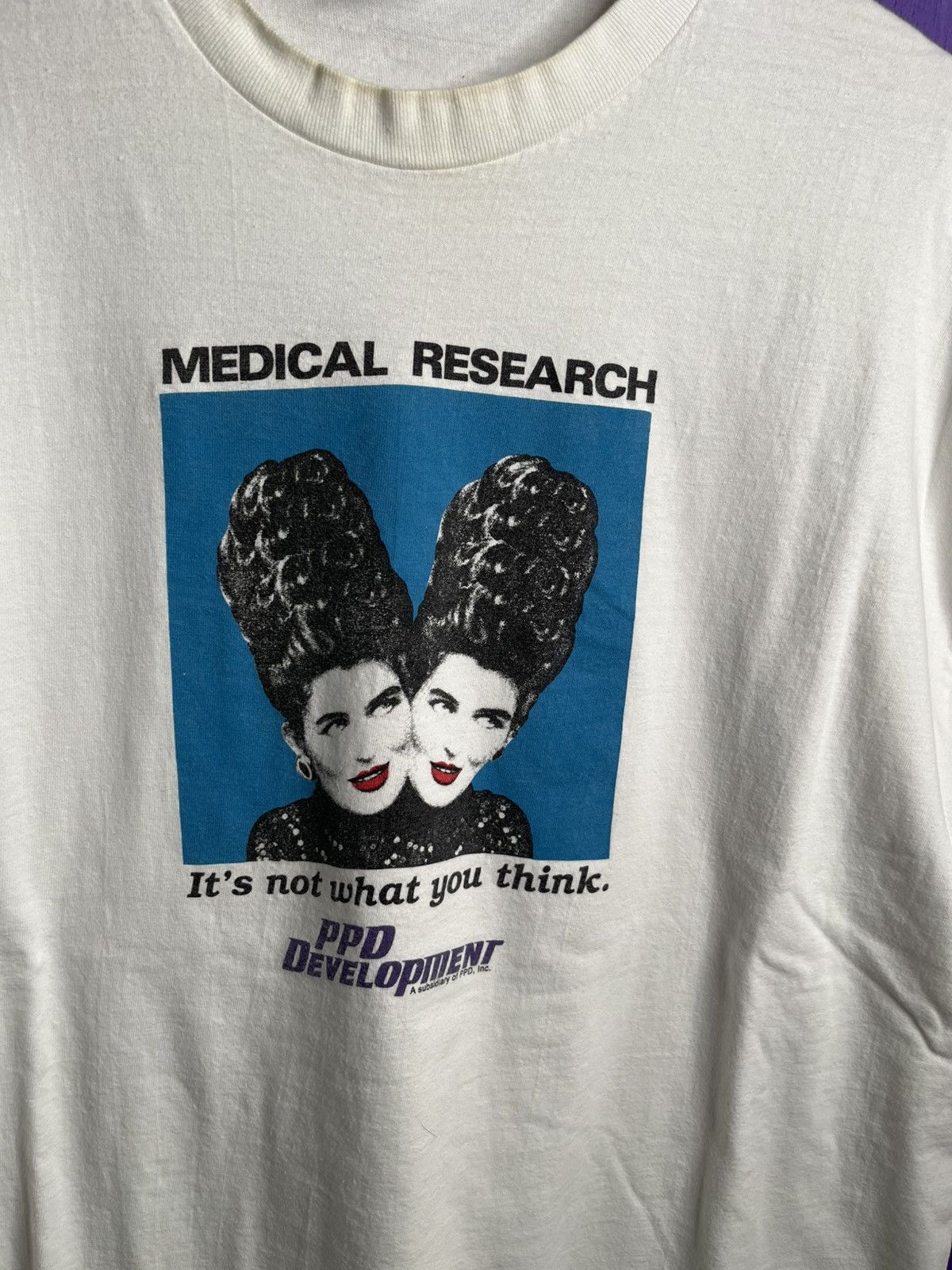 Vintage Vintage 90s Medical research it’s not what you think art tee Size US XL / EU 56 / 4 - 3 Thumbnail