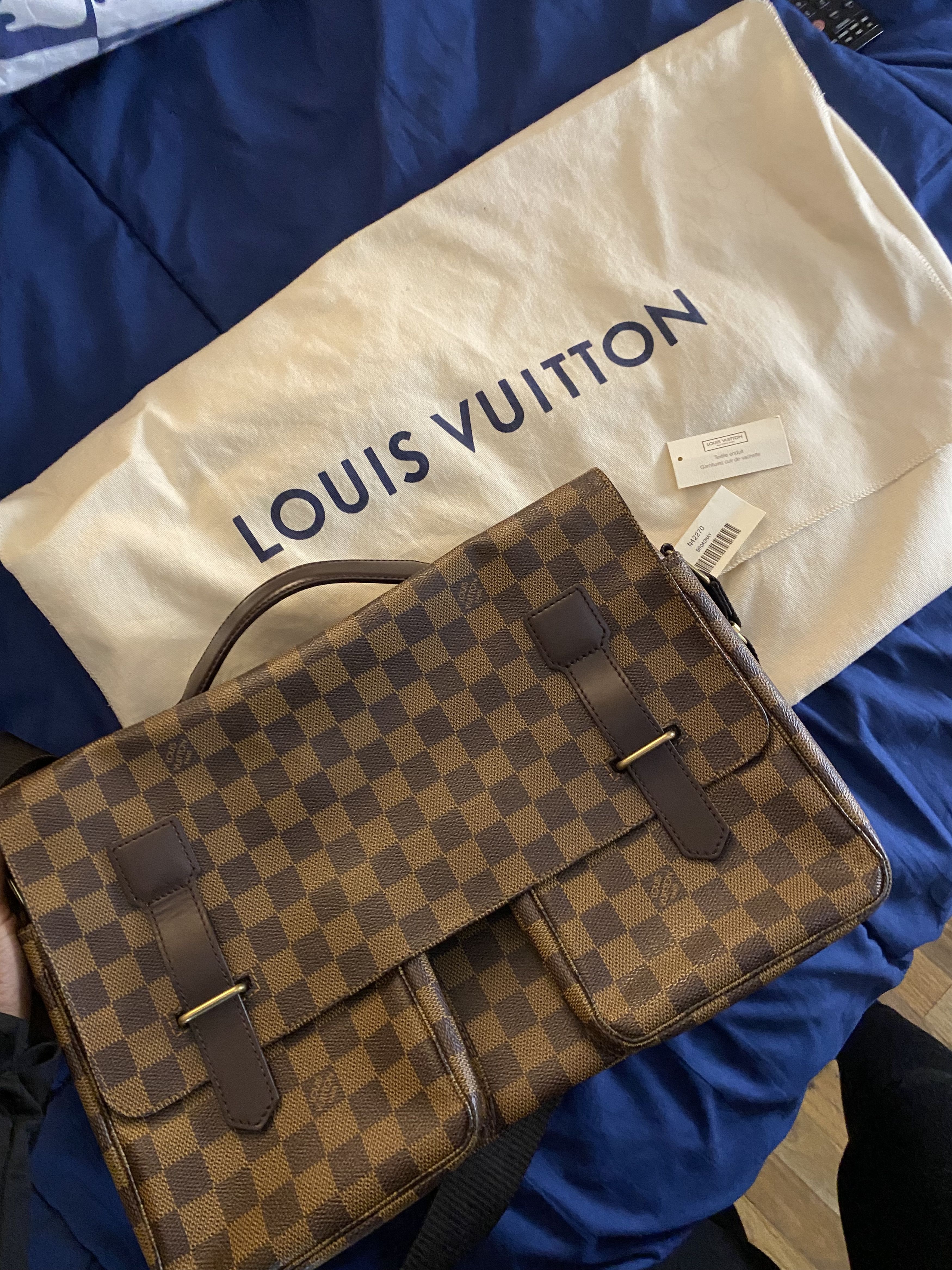 Louis Vuitton Louis Vuitton Damier Ebene Broadway Messenger Bag 2001 Size ONE SIZE - 1 Thumbnail