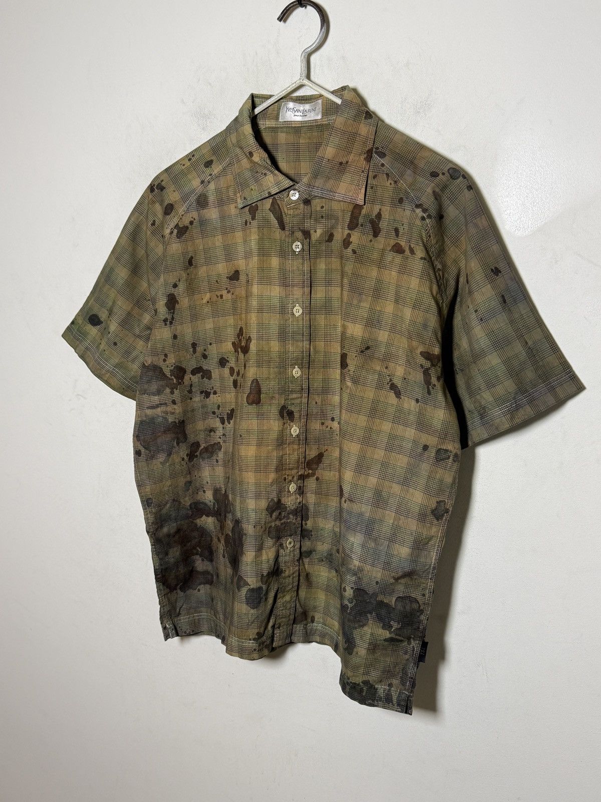 Yves Saint Laurent Vintage Yves Saint Laurent pour homme short sleeve shirt Size US L / EU 52-54 / 3 - 2 Thumbnail