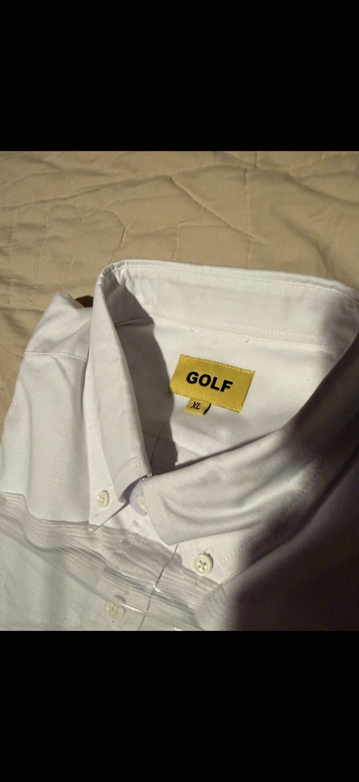 Golf Wang Grand Logo Oxford Shirt White Cotton Long Sleeve Embroidered Size US XL / EU 56 / 4 - 3 Thumbnail