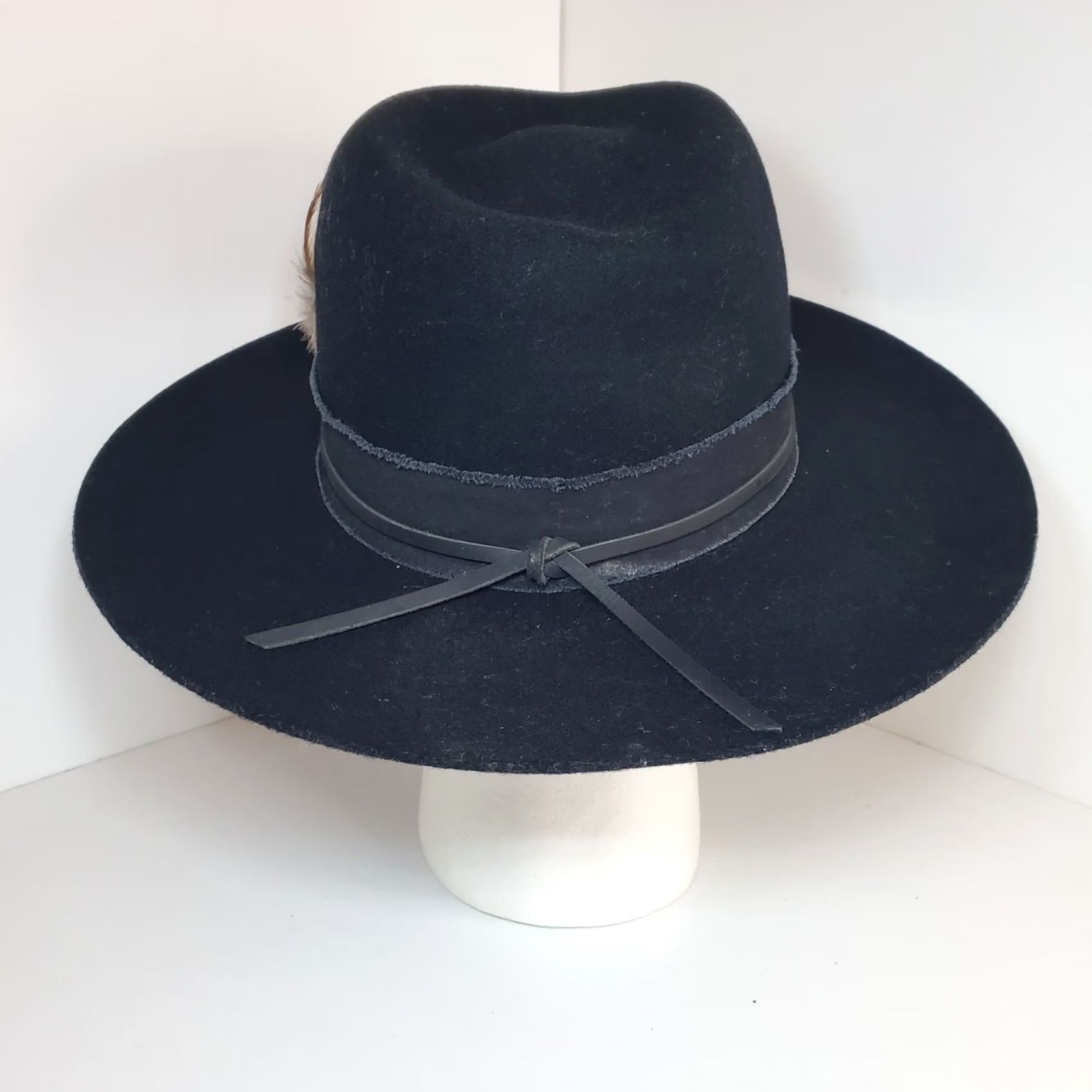 Vintage VINTAGE American Hat Makers Black Western Cowboy Hat Wool Felt Wide Brim M Adult Men Cap Rancher USA Rodeo Size ONE SIZE - 5 Thumbnail