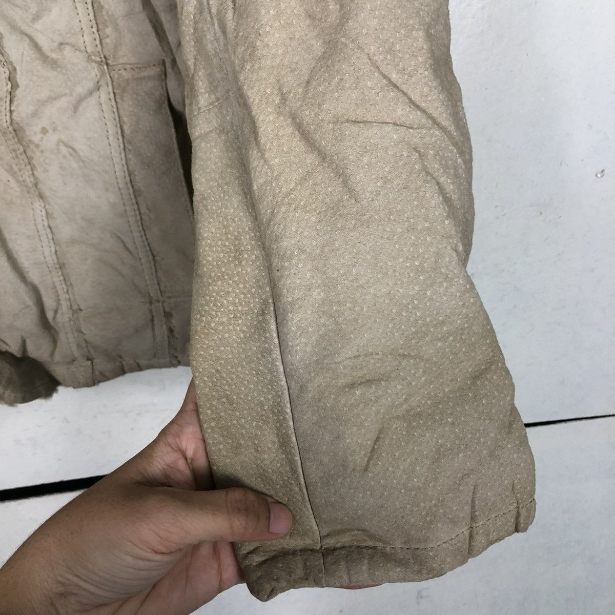 Vintage 🔥VINTAGE LEATHER JACKET BLANKET FUR BAILEY ISSEY MIYAKE Size US M / EU 48-50 / 2 - 17 Thumbnail
