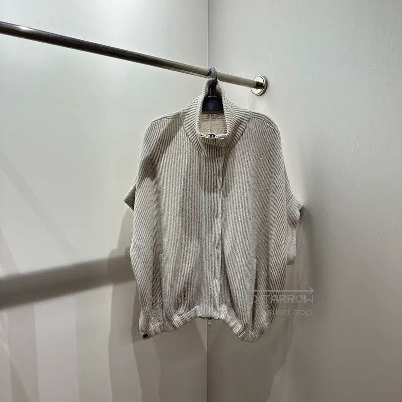 Brunello Cucinelli Brunello Cucinelli Beaded sequin ribbed knit cloak Size S / US 4 / IT 40 - 1 Thumbnail