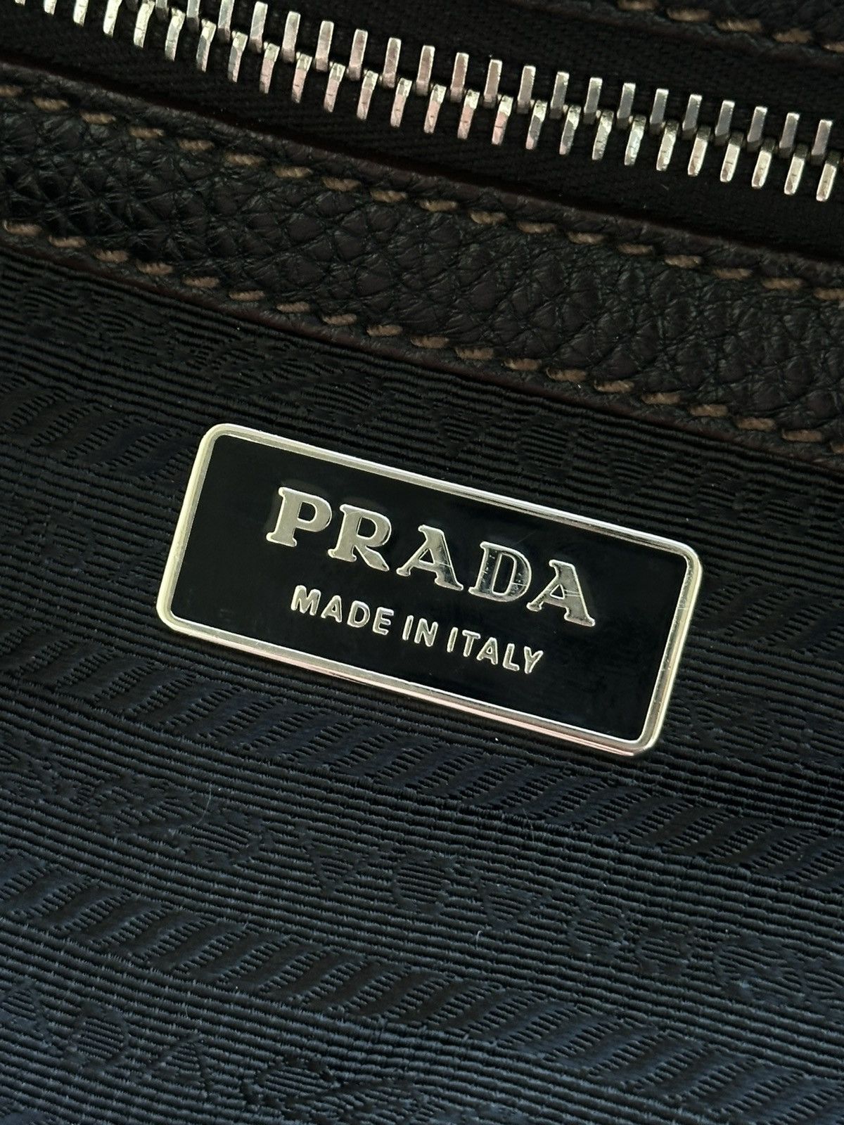 Prada Prada Vitello Daino Logo Bowler Black HandBag Unisex Luxury Size ONE SIZE - 16 Thumbnail