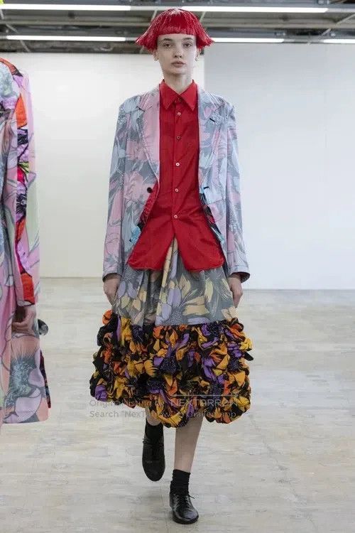 Comme des Garcons Comme des Garcons Floral crepe coat Size S / US 4 / IT 40 - 1 Thumbnail