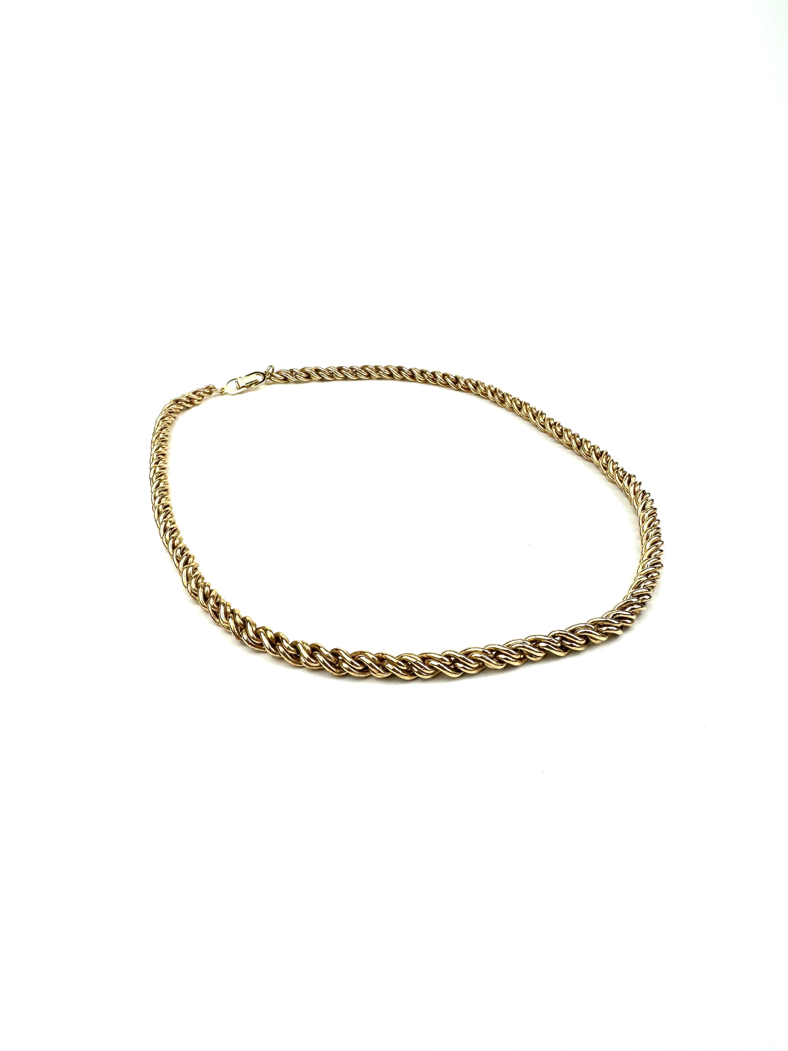 image of Christian Dior Vintage Gold Rope Chain Necklace, Men's