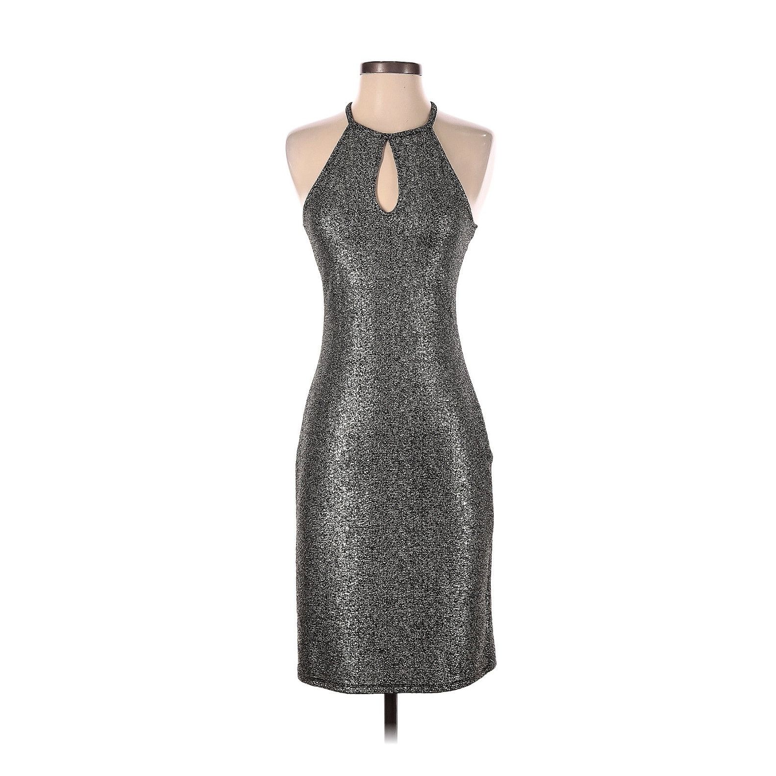 Other One Clothing Size S Silver Bodycon mini cocktail Dress Size S / US 4 / IT 40 - 1 Thumbnail
