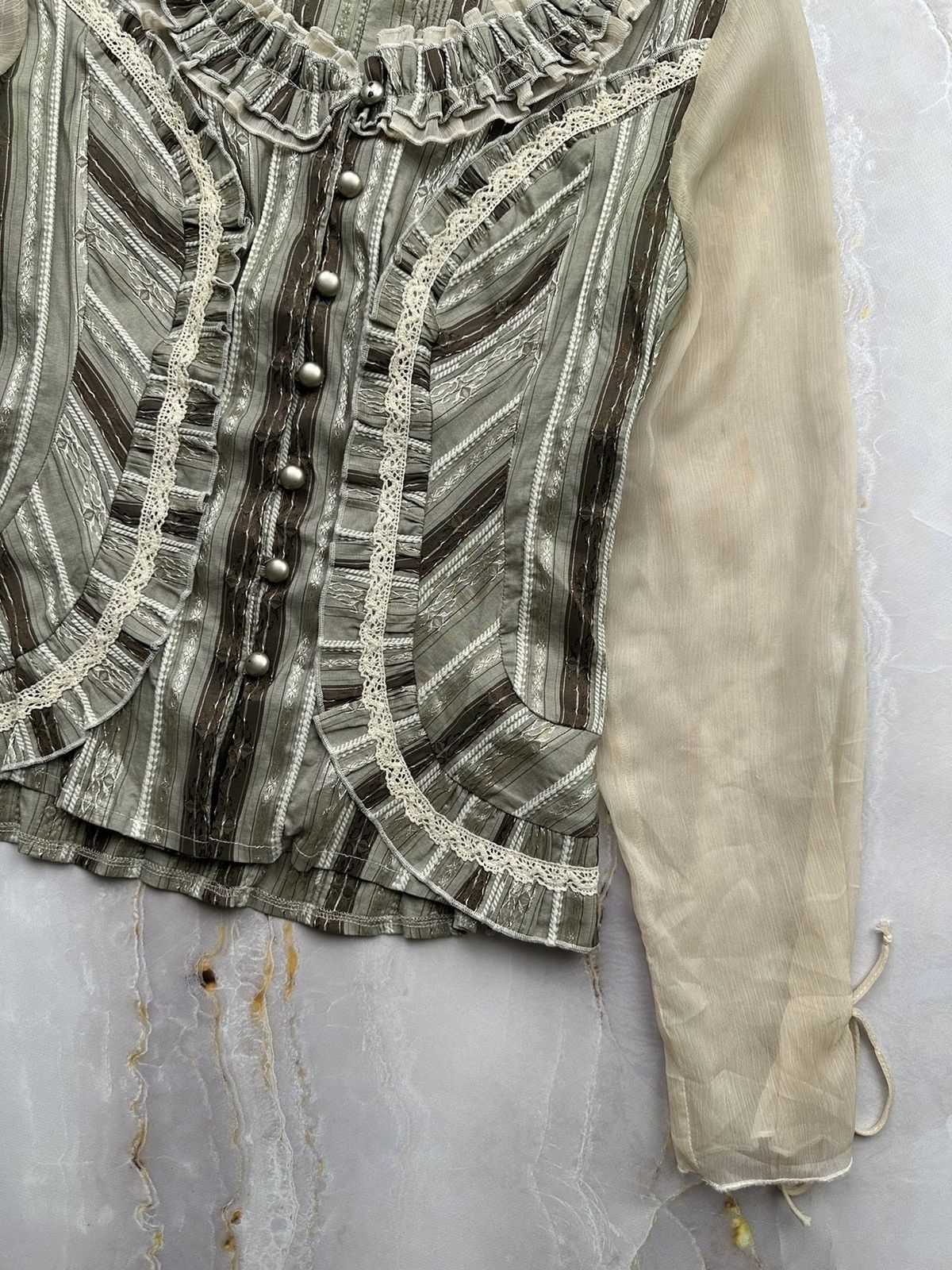 Vintage Vintage Blouse With Mesh Sleeves (V2) Size M / US 6-8 / IT 42-44 - 6 Thumbnail
