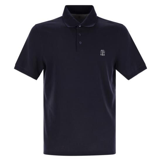 Brunello Cucinelli BRUNELLO CUCINELLI Men Polo Shirts ME8548788 NAVY Size US XL / EU 56 / 4 - 1 Thumbnail