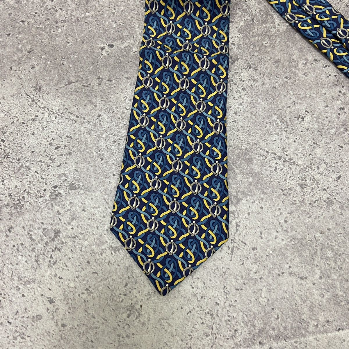 Celine Vintage 90s Celine monogram tie Silk Spain y2k luxury hype Size ONE SIZE - 3 Thumbnail
