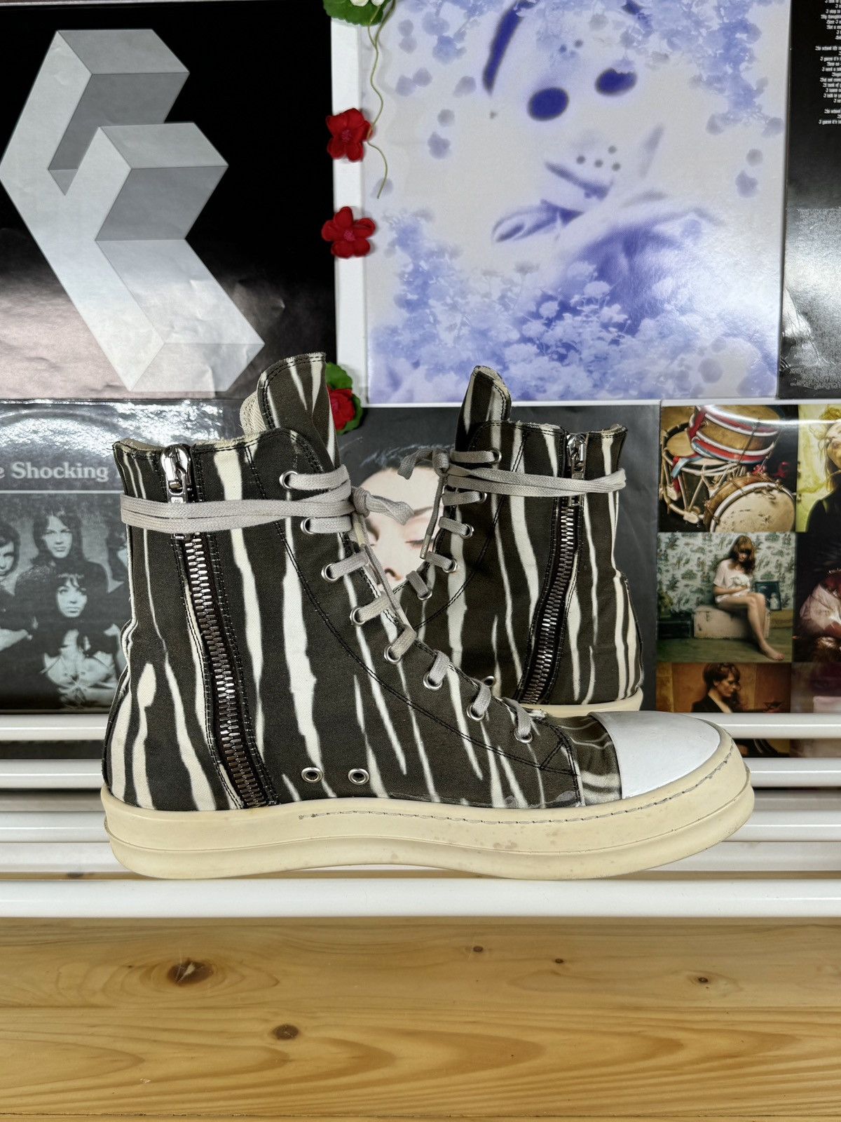 Rick Owens Drkshdw Zebra High Ramones Size US 10 / EU 43 - 5 Thumbnail