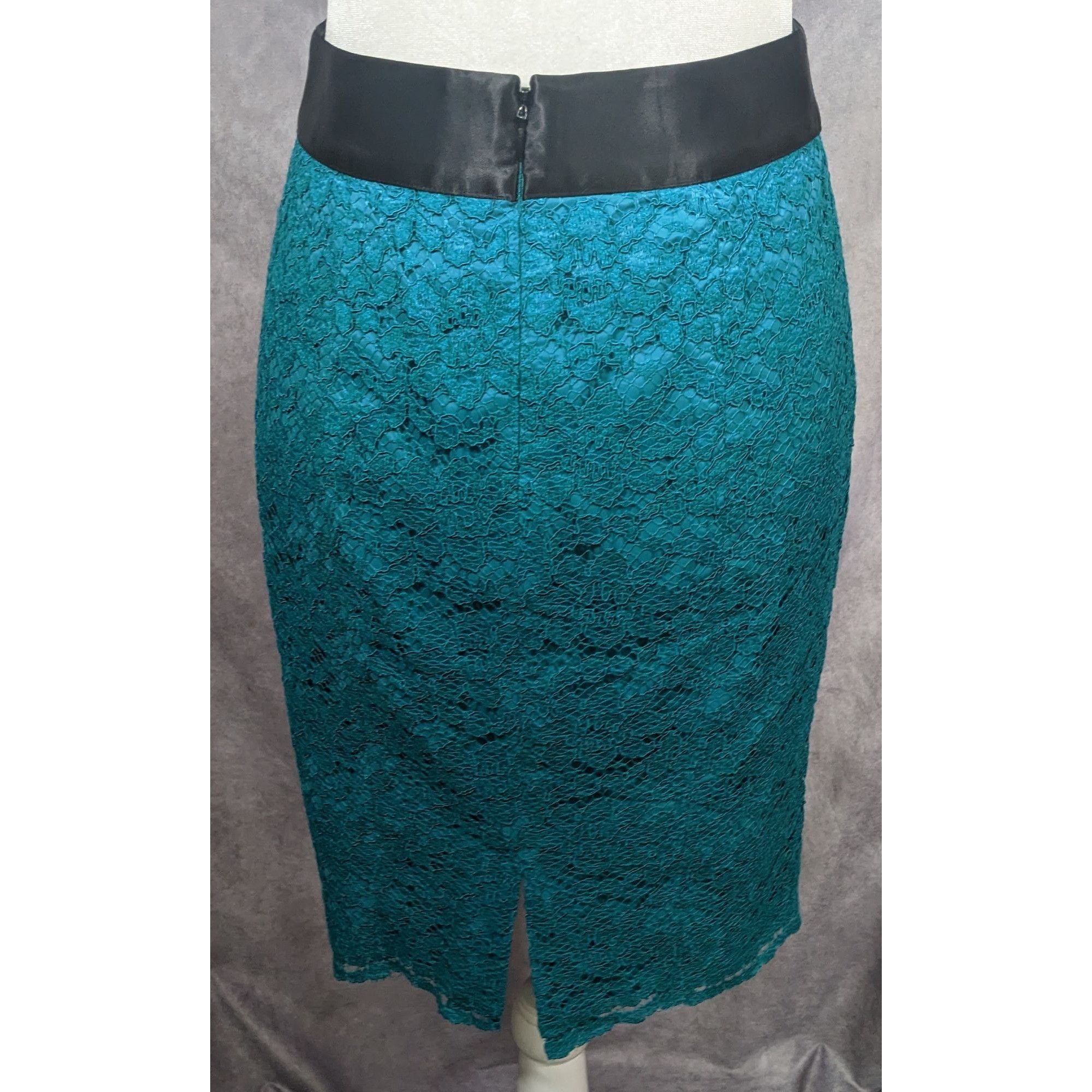 Banana Republic Banana Republic X LWren Scott Teal Lace Pencil Skirt Size 25" / US 0 / IT 36 - 6 Thumbnail